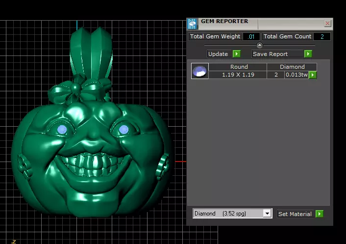 Golden Pumpkin Joker Pendant 3D print model_3