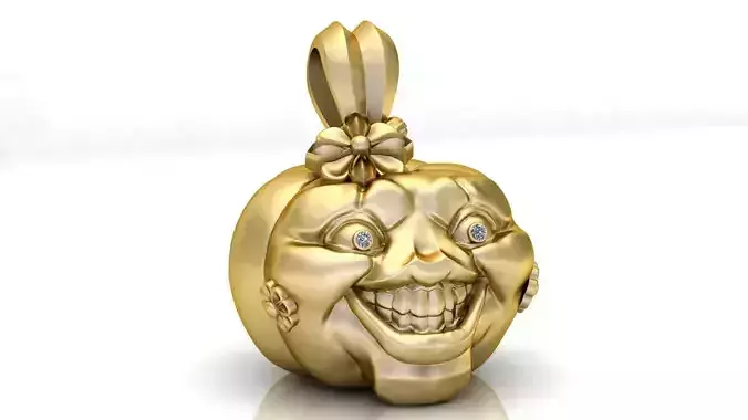 Golden Pumpkin Joker Pendant 3D print model Golden Pumpkin Joker Pendant 3D print model