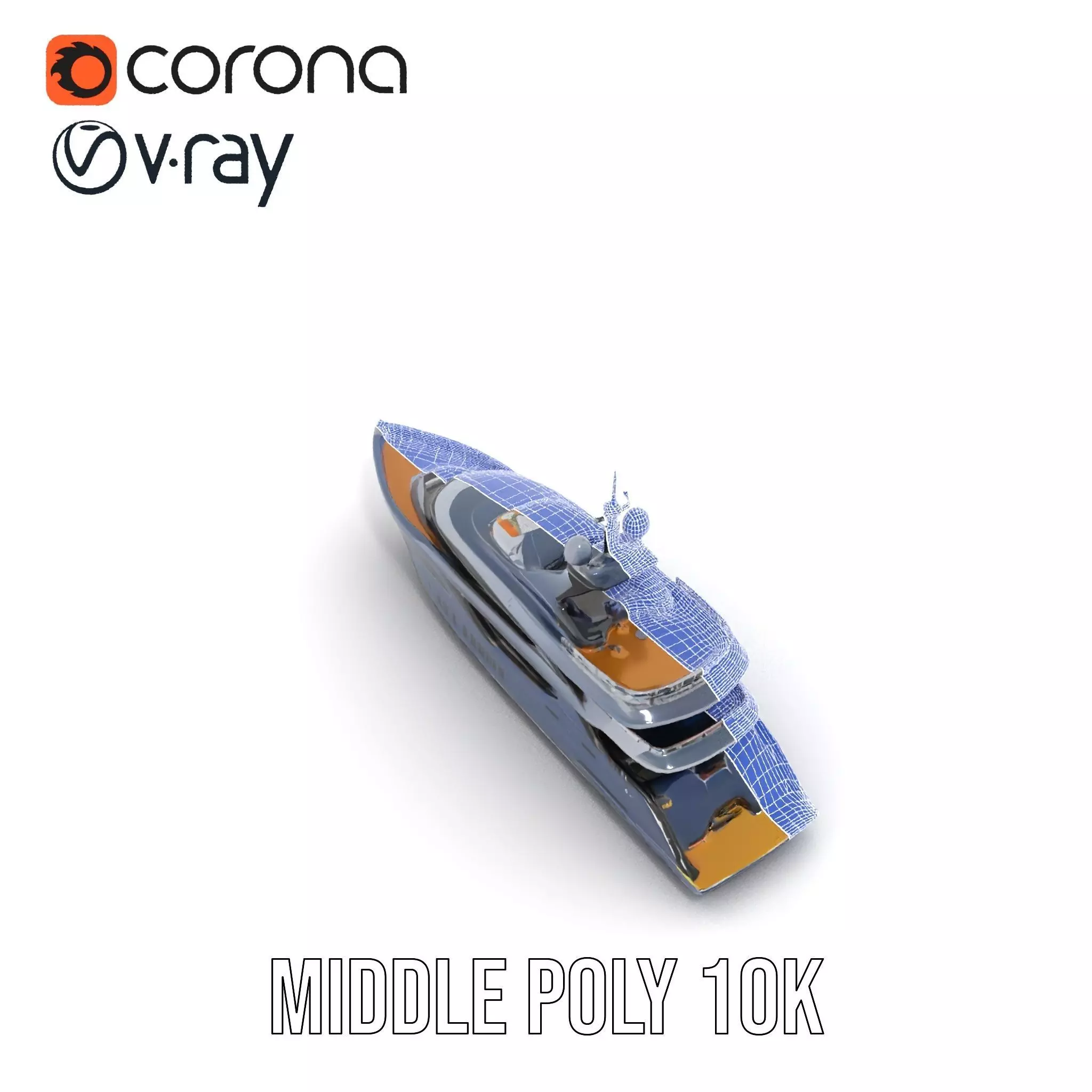 Sleek Yacht model pack Low-poly 3D model_12