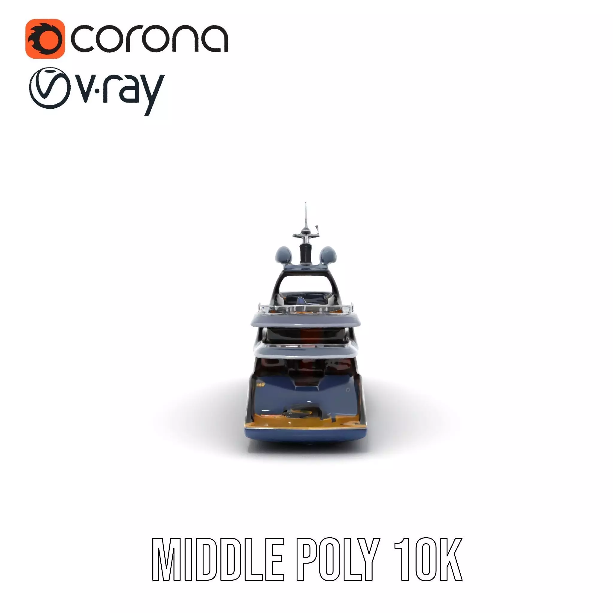 Sleek Yacht model pack Low-poly 3D model_7