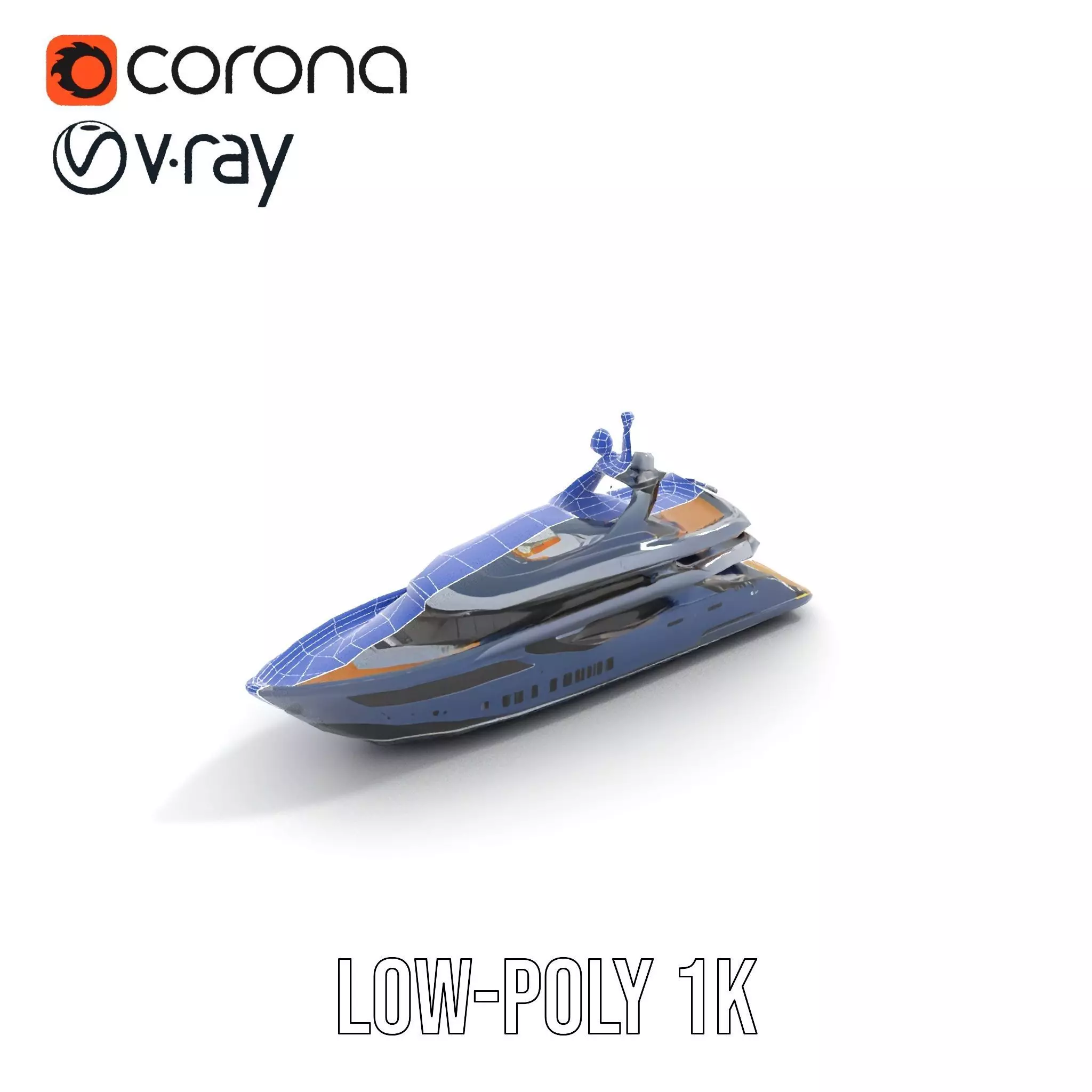 Sleek Yacht model pack Low-poly 3D model_32