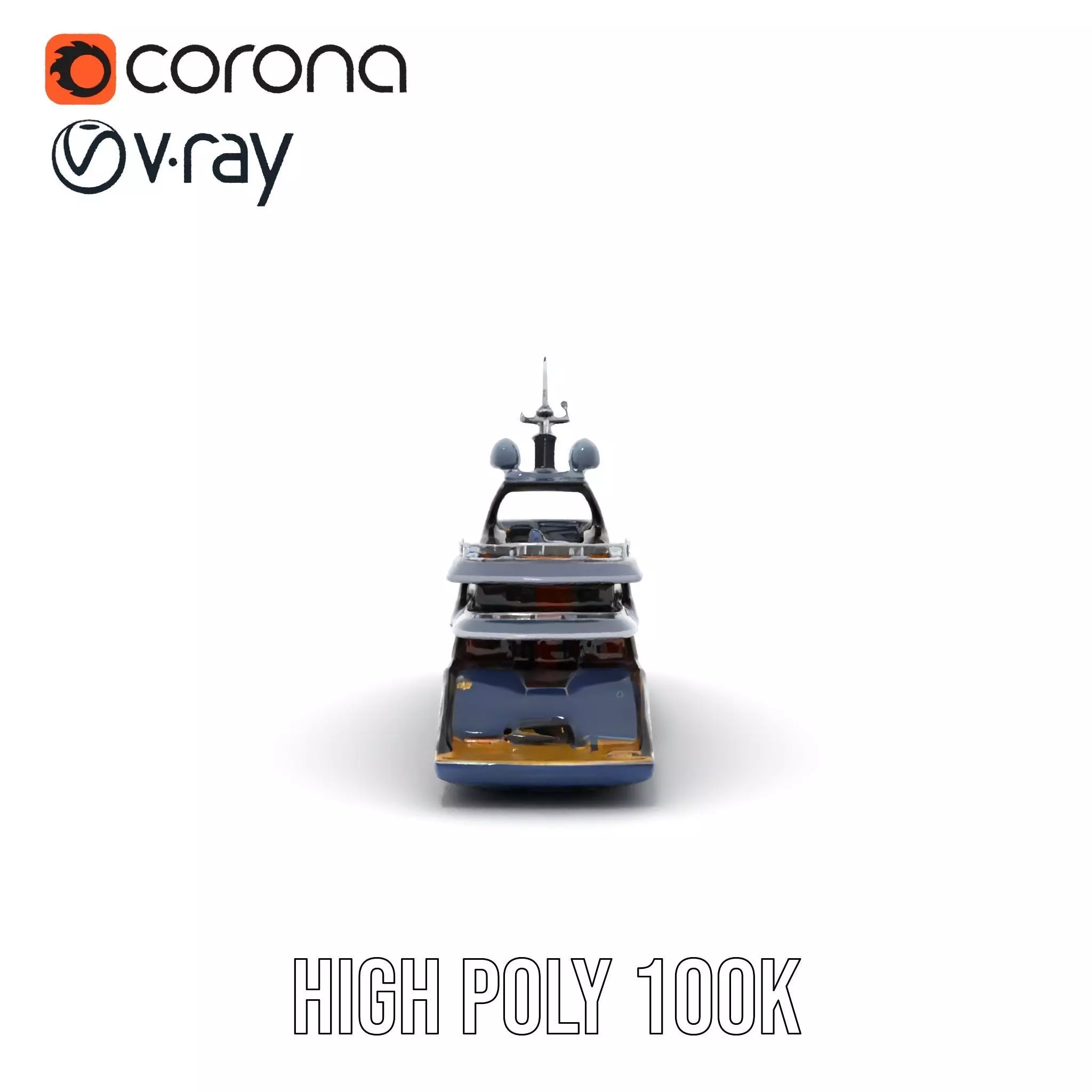 Sleek Yacht model pack Low-poly 3D model_33