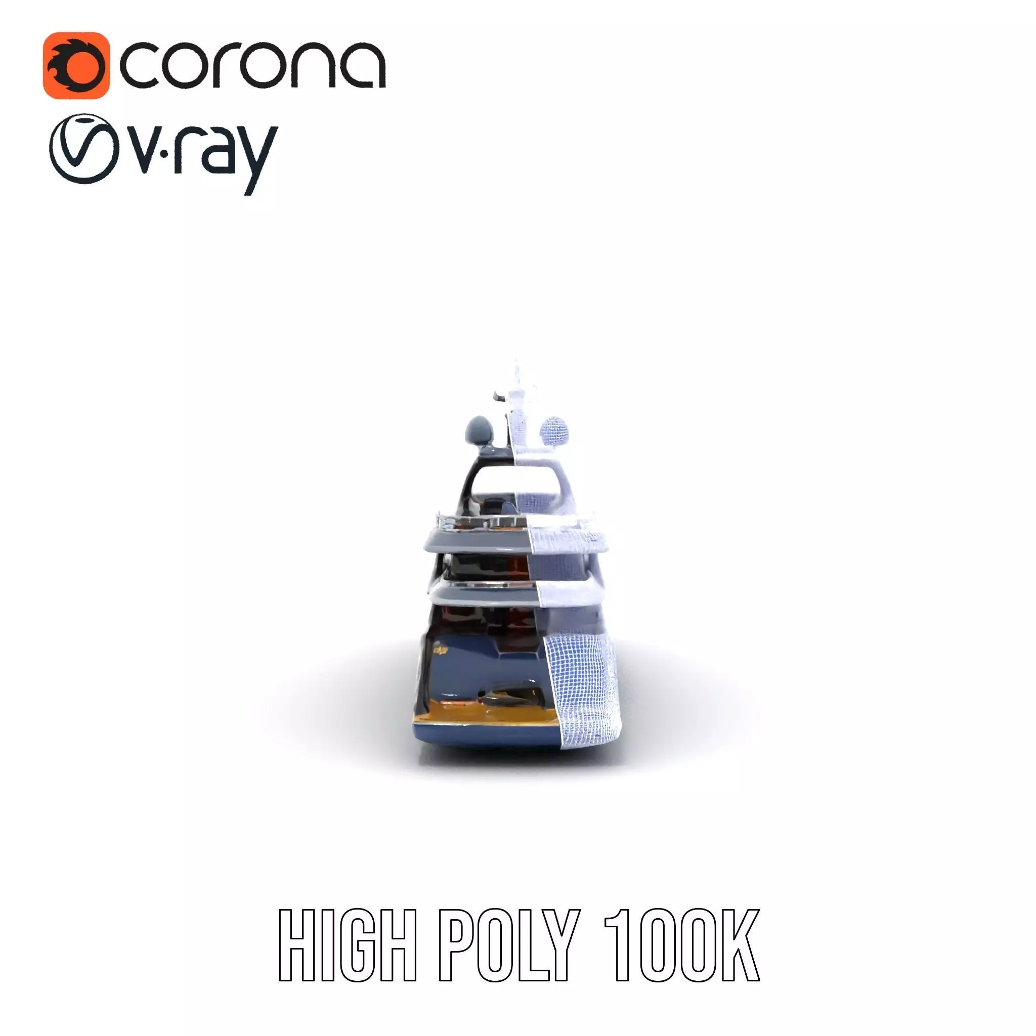 Sleek Yacht model pack Low-poly 3D model_35