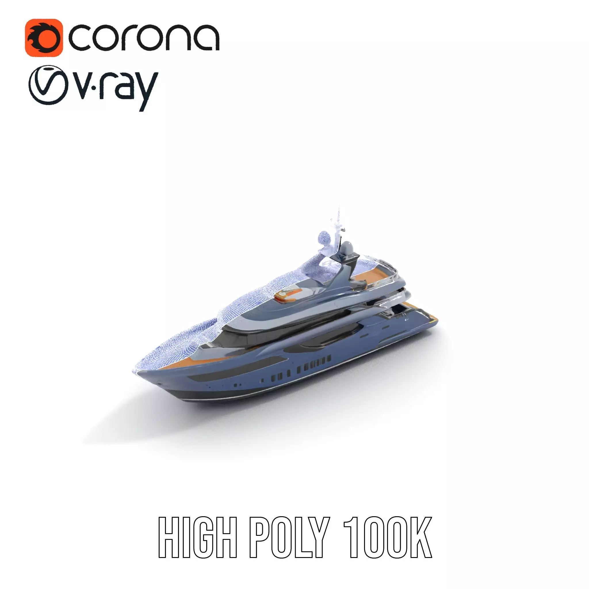 Sleek Yacht model pack Low-poly 3D model_18