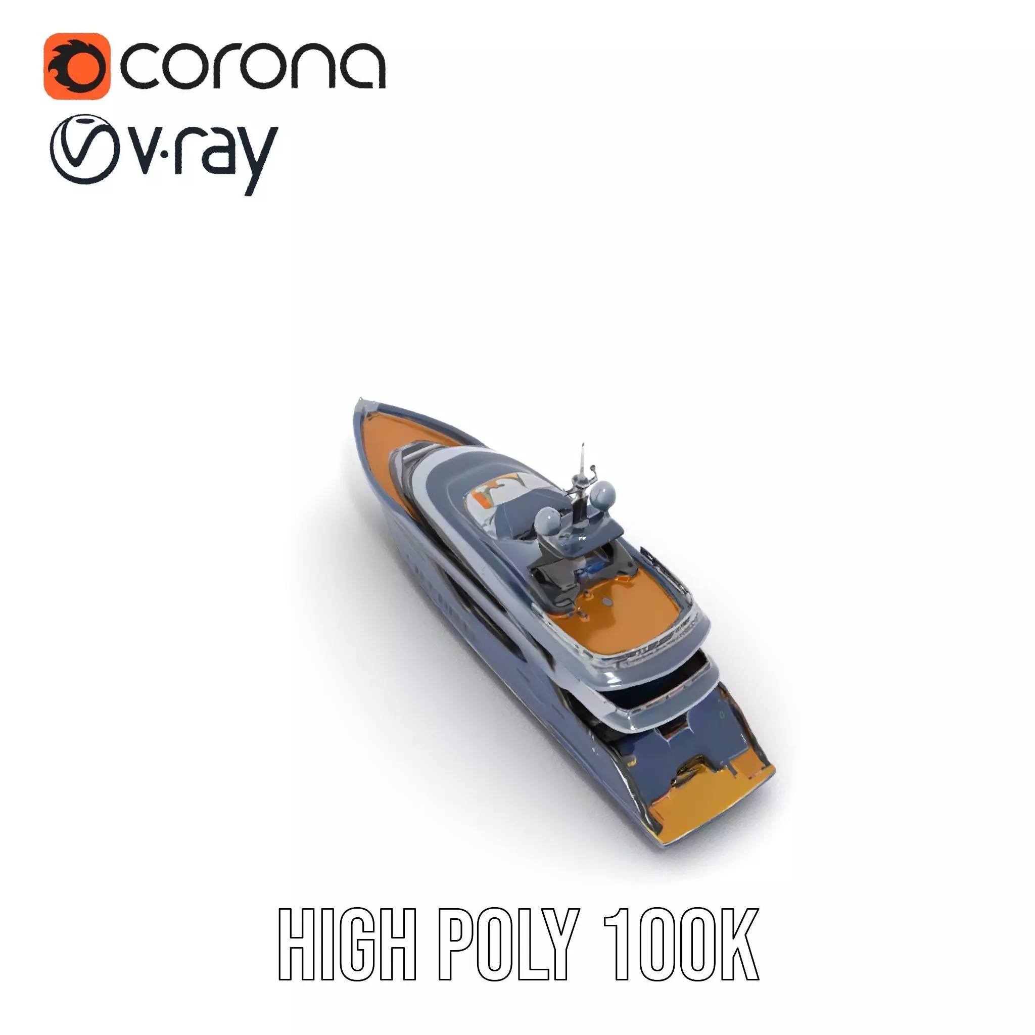 Sleek Yacht model pack Low-poly 3D model_21