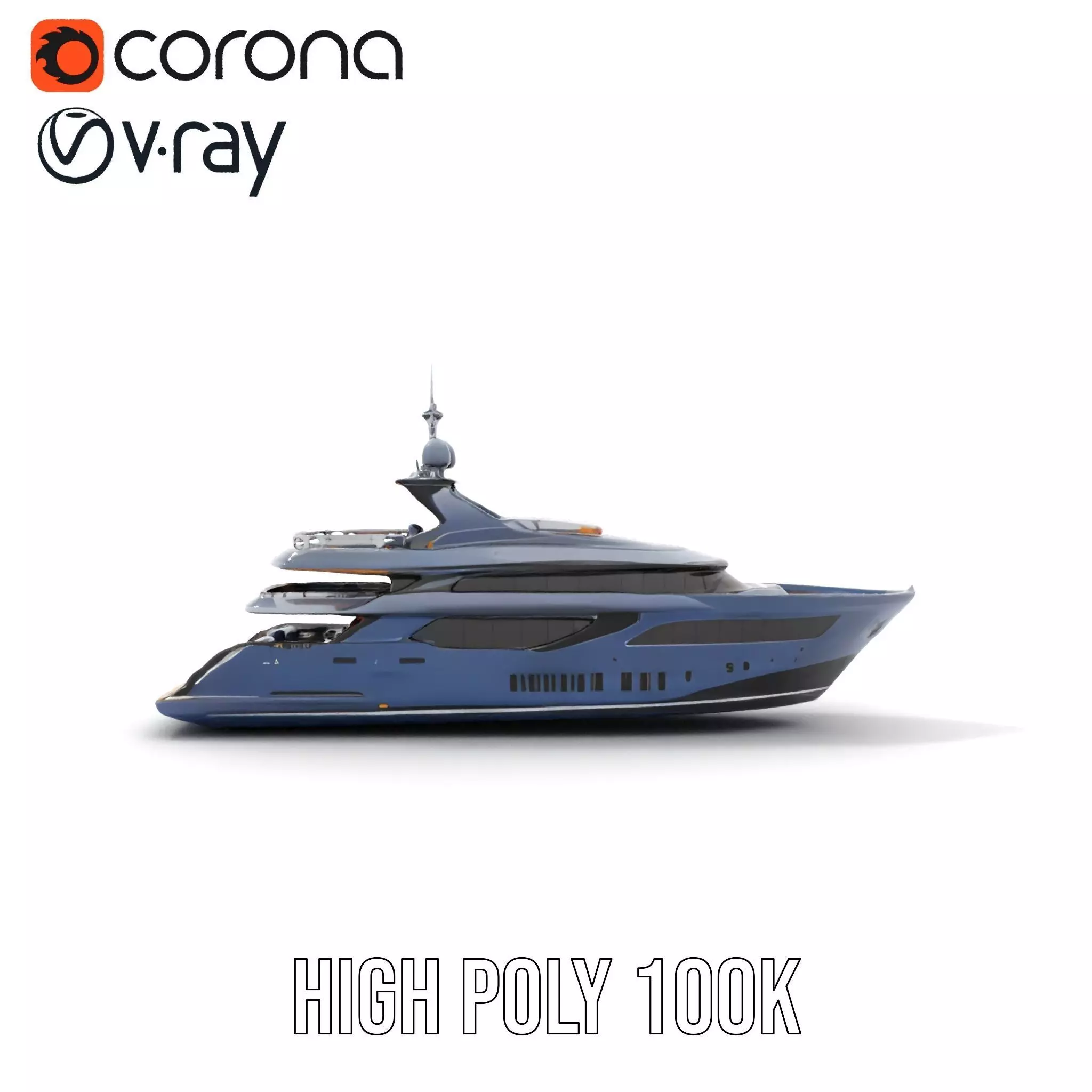 Sleek Yacht model pack Low-poly 3D model_30