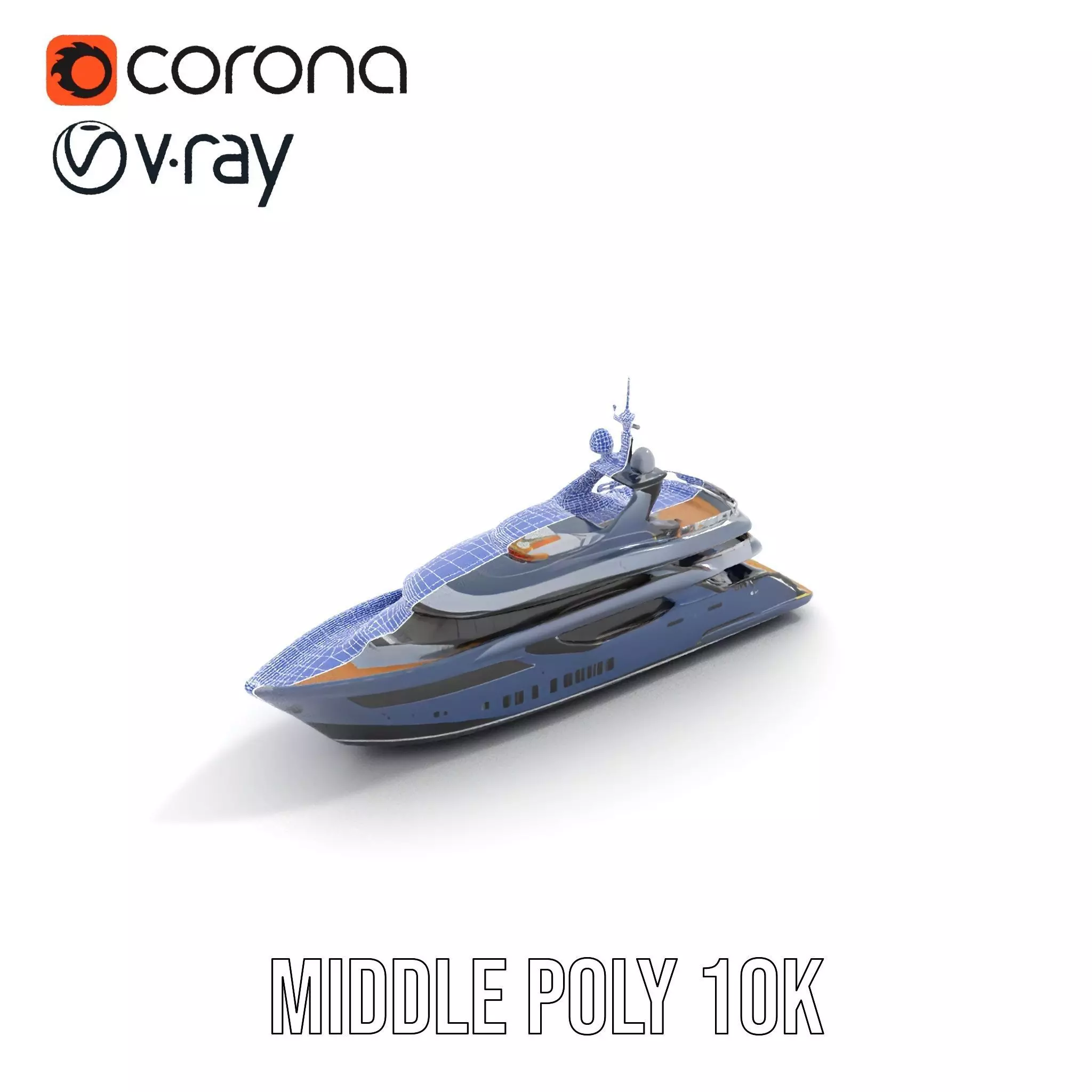 Sleek Yacht model pack Low-poly 3D model_25