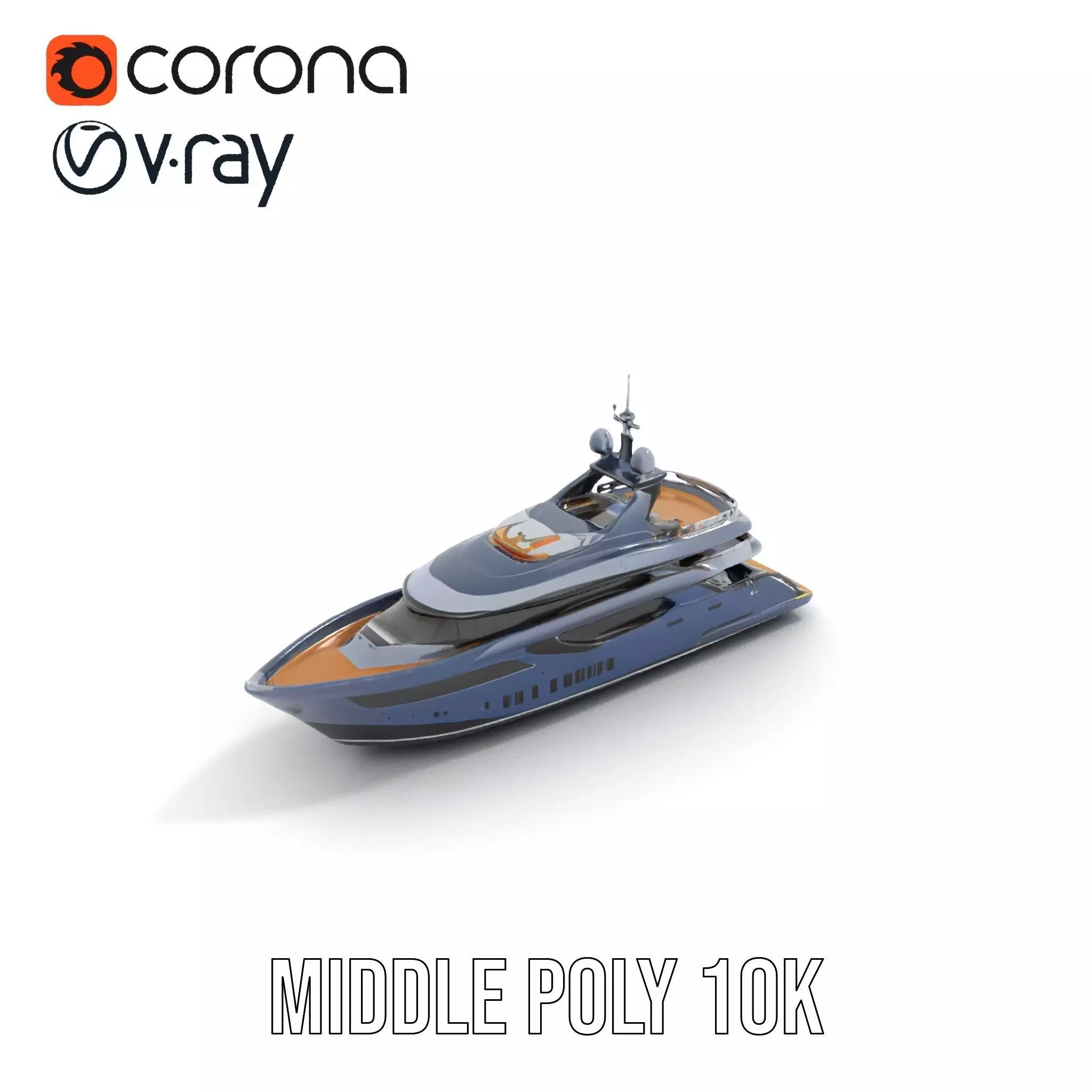 Sleek Yacht model pack Low-poly 3D model_22