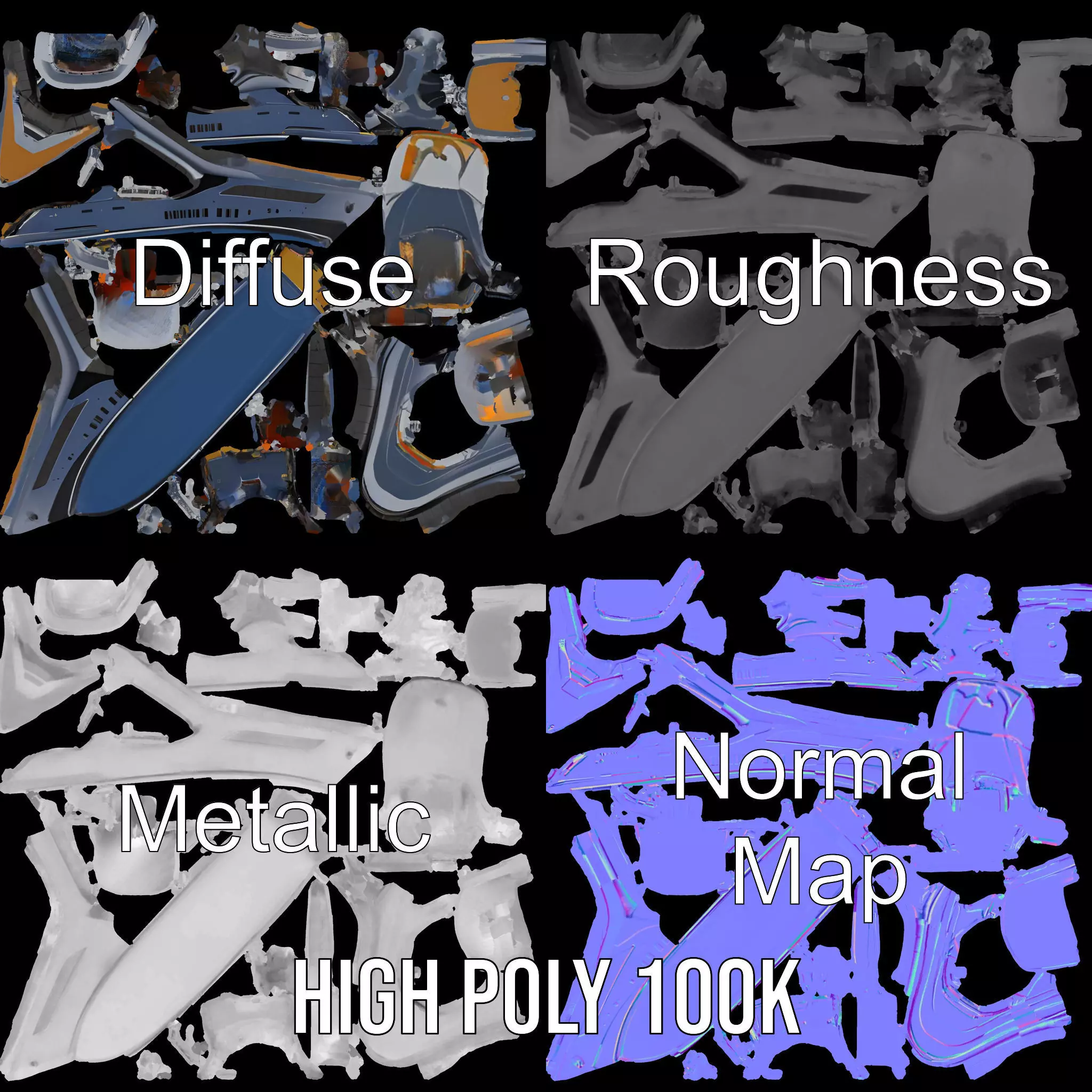 Sleek Yacht model pack Low-poly 3D model_4