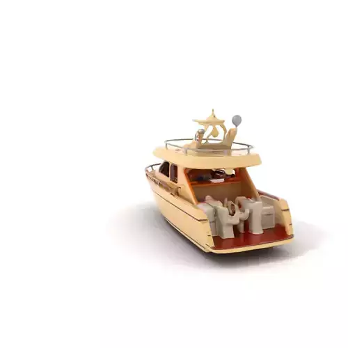 Elegant Yacht model pack Low-poly 3D model
