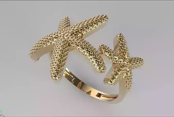 sea star ring 3D print model