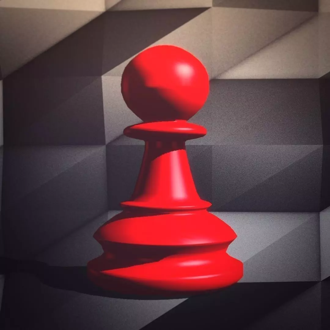 Chess Red Pawn 3D Model Free 3D model