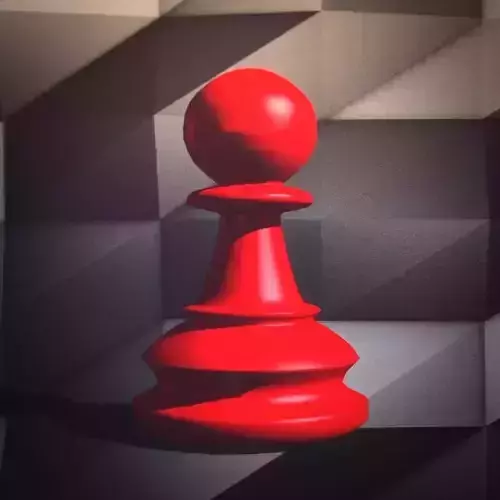 Chess Red Pawn 3D Model Free 3D model