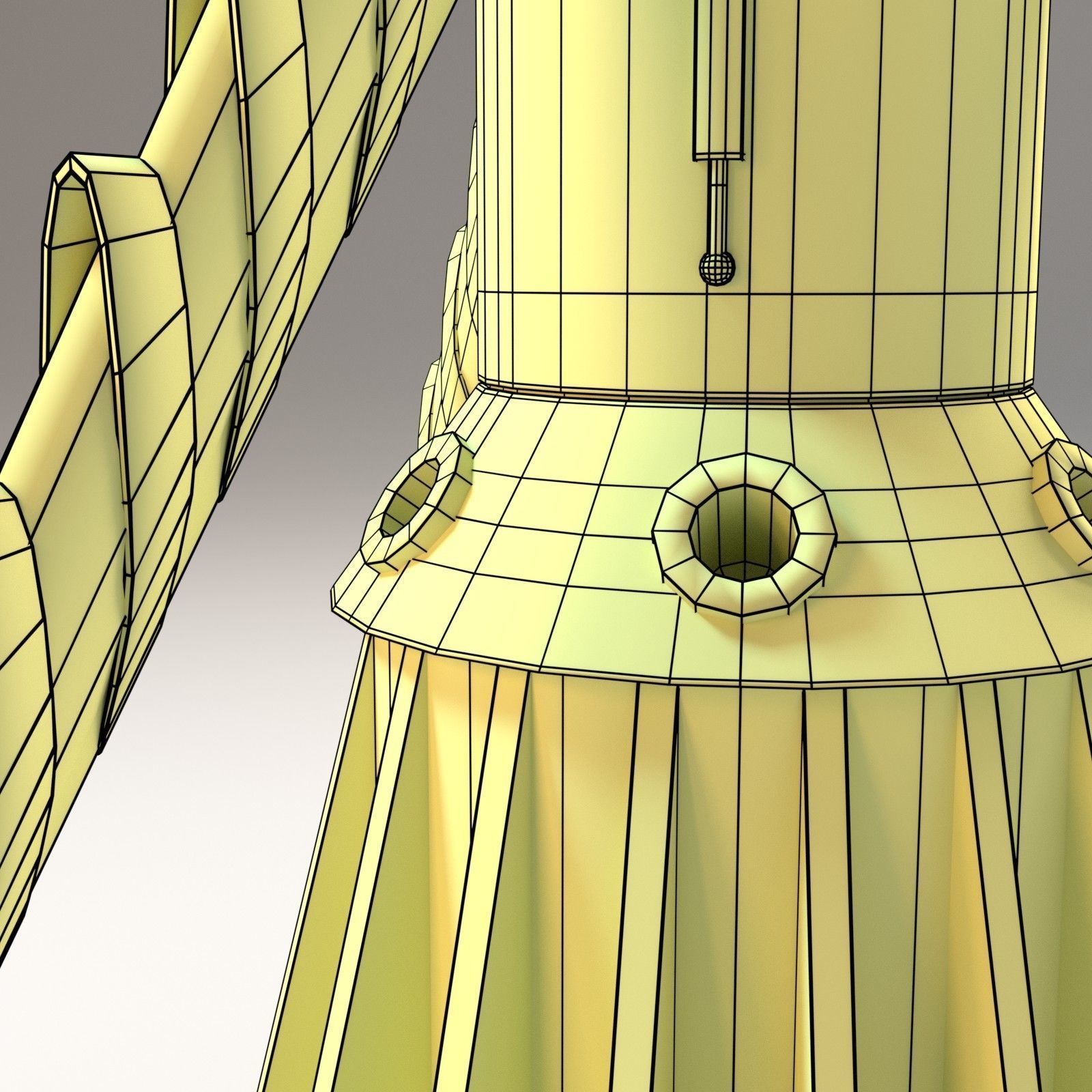 Thunderbird orange rocket with number Low-poly 3D model_16