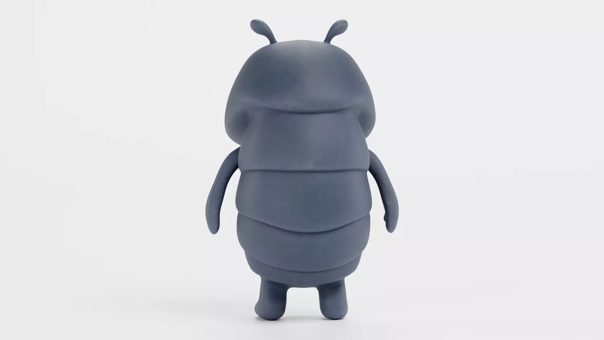 Stylized Cartoon Pill-bug Character - Rigged 3D model_7