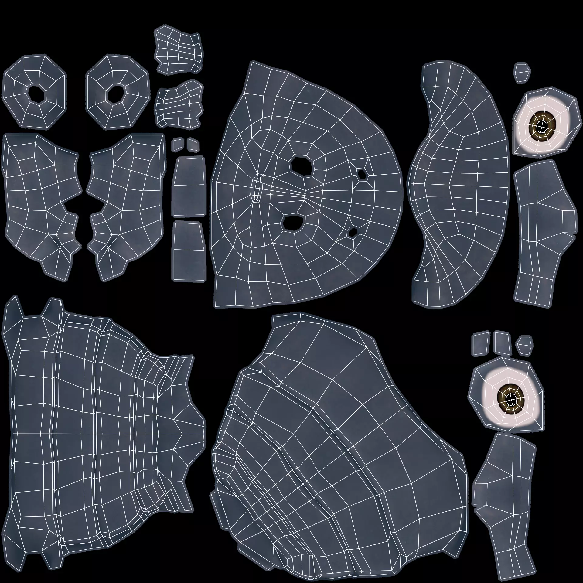 Stylized Cartoon Pill-bug Character - Rigged 3D model_9