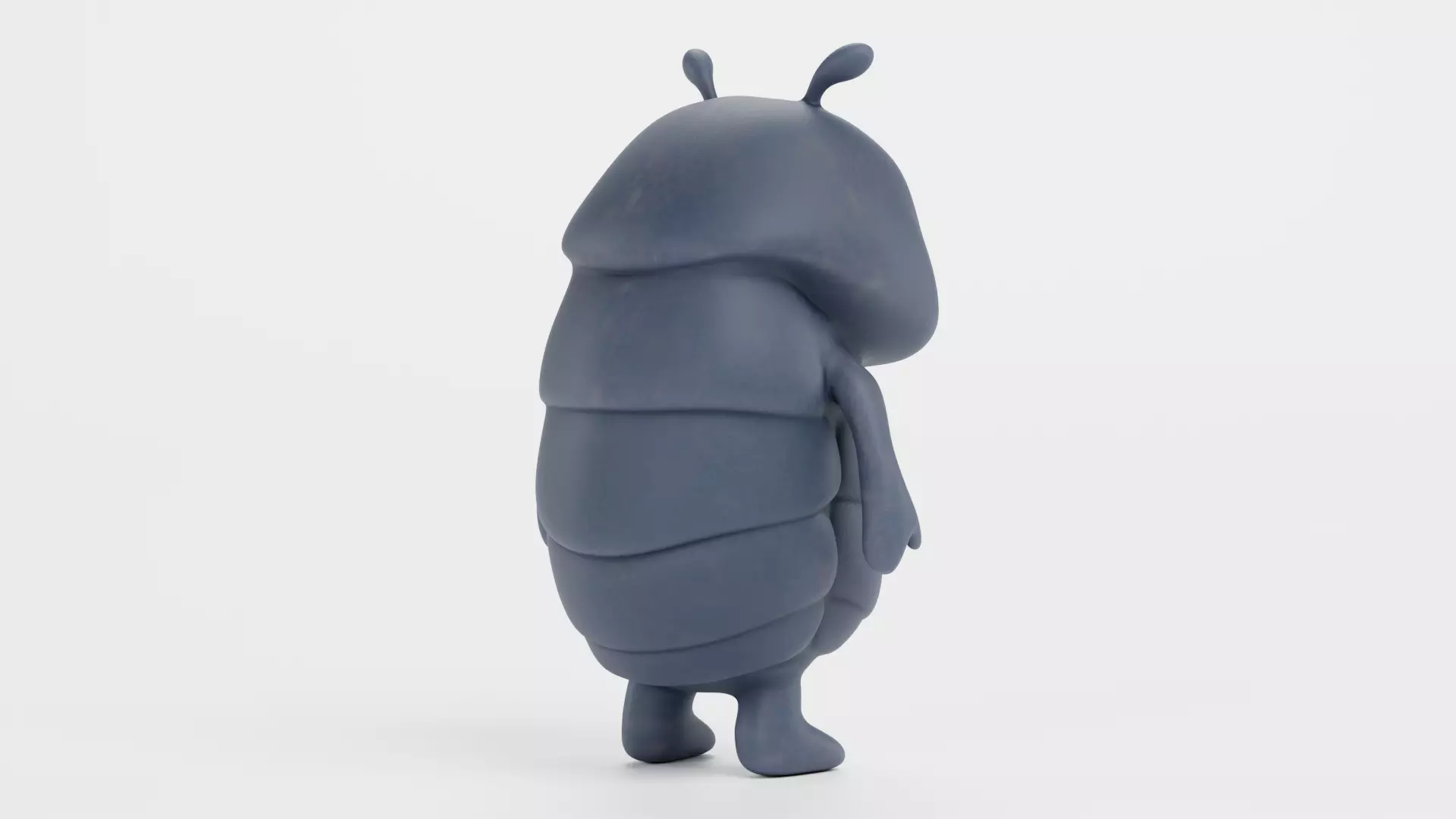 Stylized Cartoon Pill-bug Character - Rigged 3D model_5