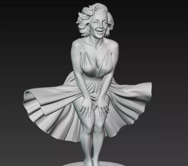 Marilyn Monroe Iconic Pose 3D Model 3D print model_4