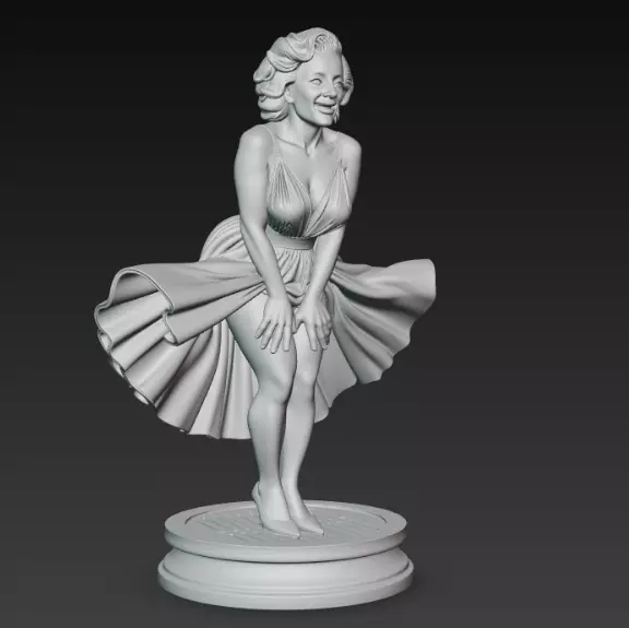 Marilyn Monroe Iconic Pose 3D Model 3D print model_3
