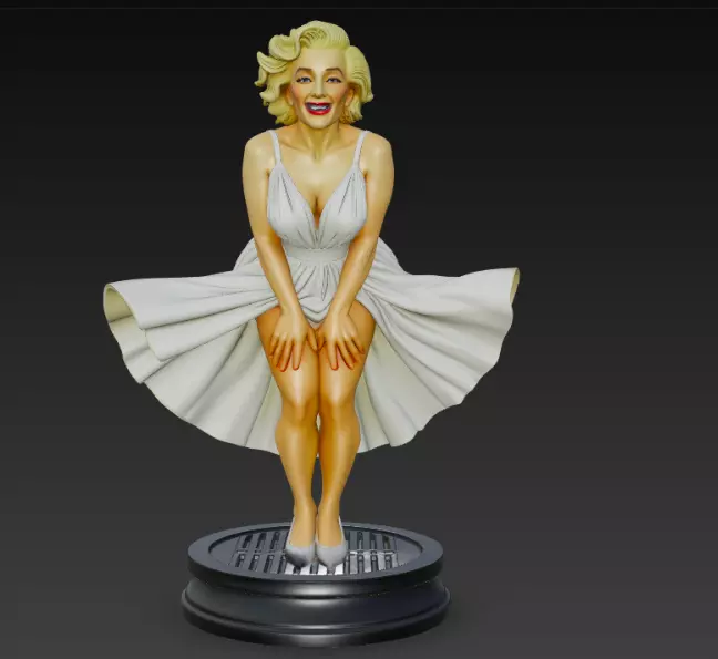 Marilyn Monroe Iconic Pose 3D Model 3D print model_0