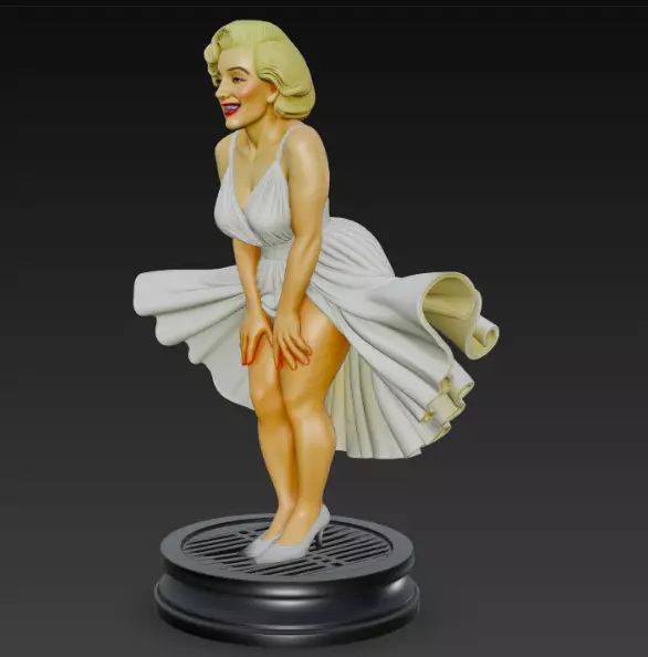 Marilyn Monroe Iconic Pose 3D Model 3D print model_1