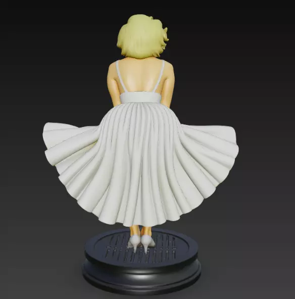 Marilyn Monroe Iconic Pose 3D Model 3D print model_2