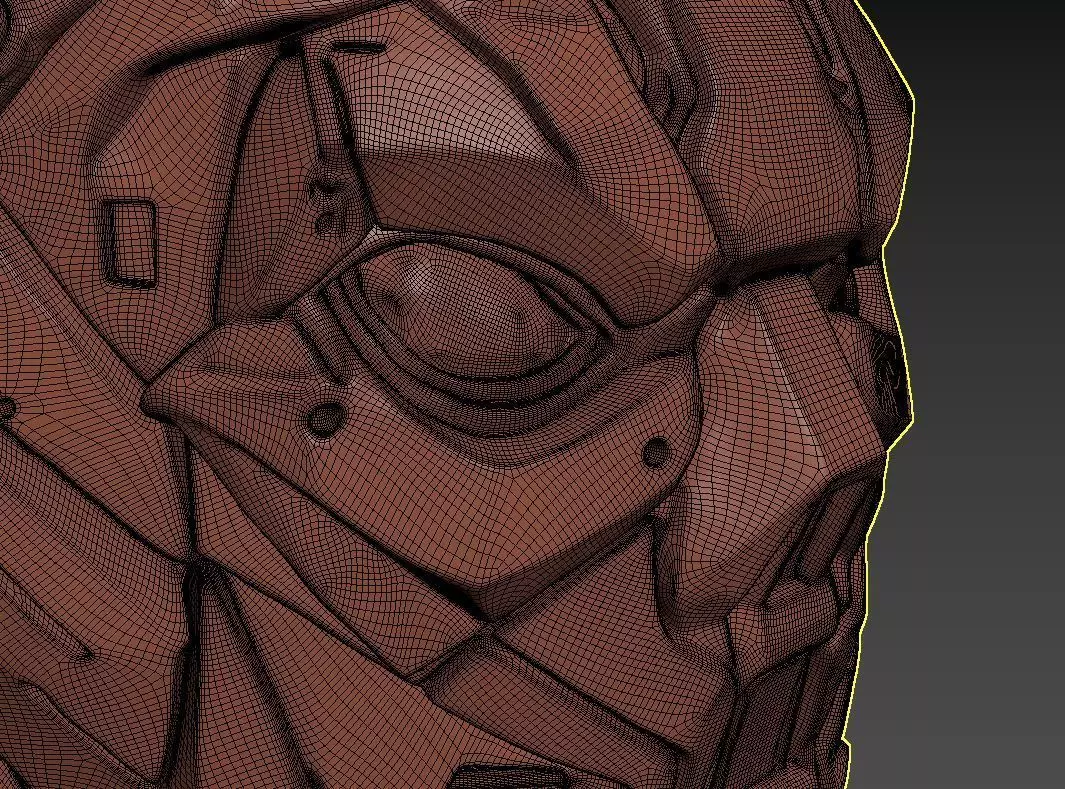 Cyber Pumpkin Mask 3D Printable Sci-Fi Halloween Helmet 3D model_8