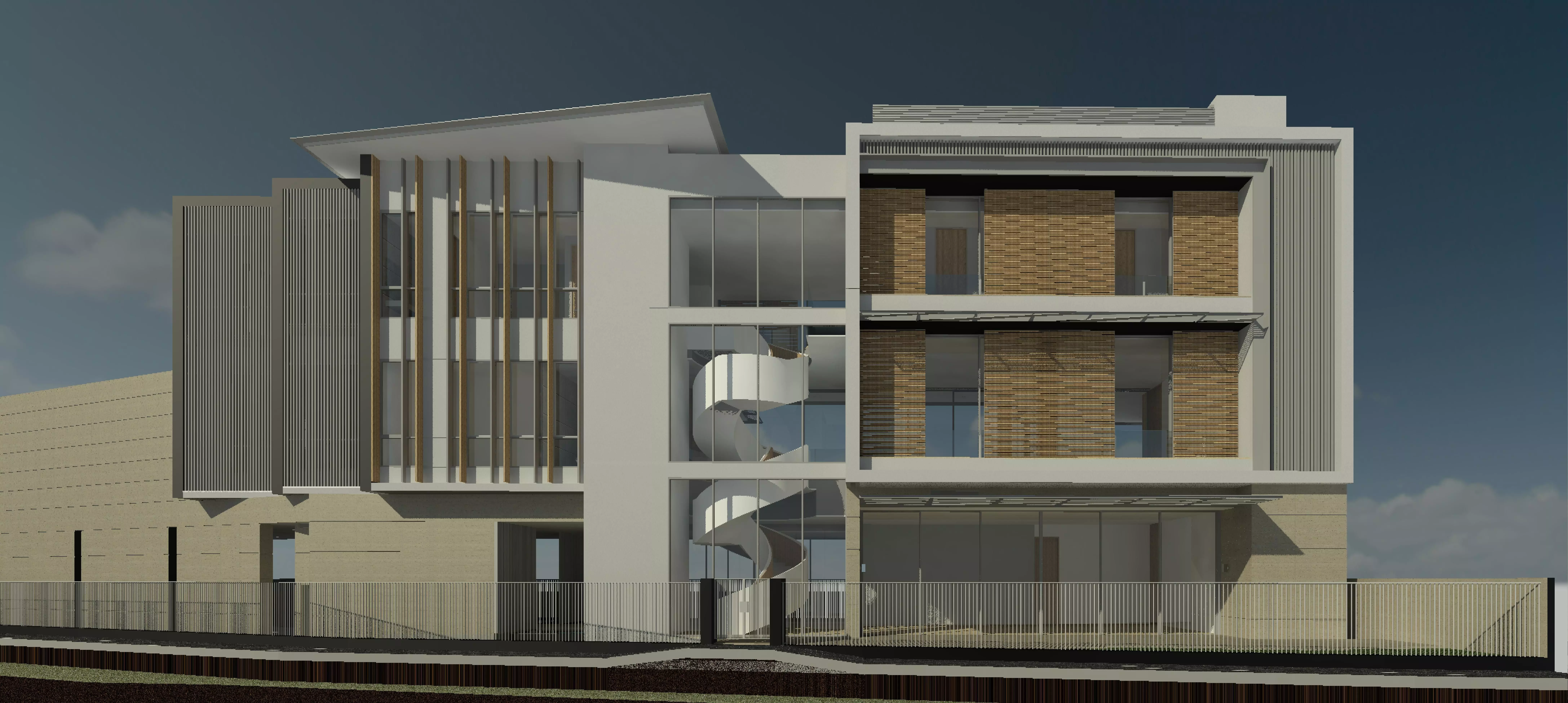 Modern Luxury Residential villa 02 Revit 3D model 3D print model_1