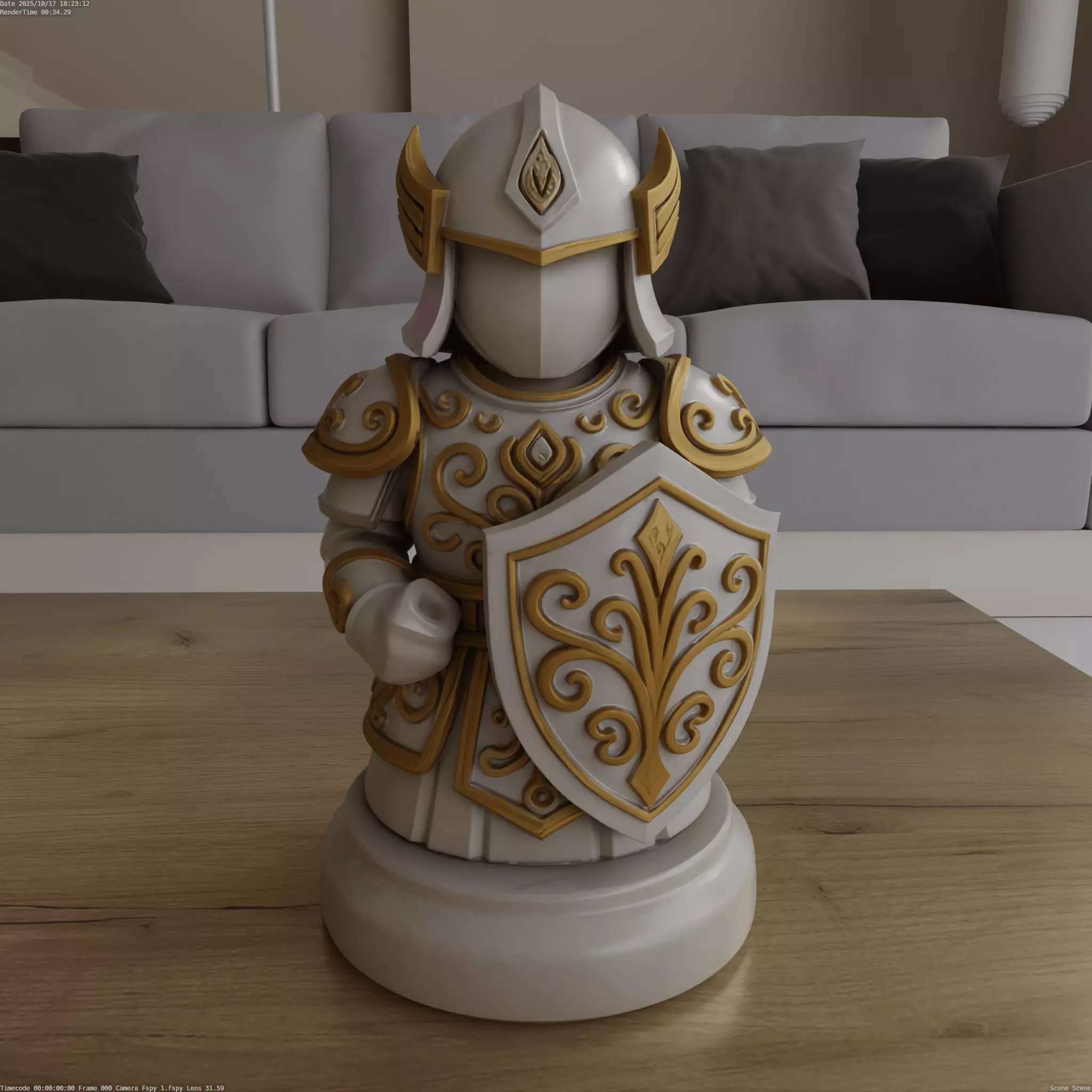Elegant Chess Pawn STL Blender Art 3D print model