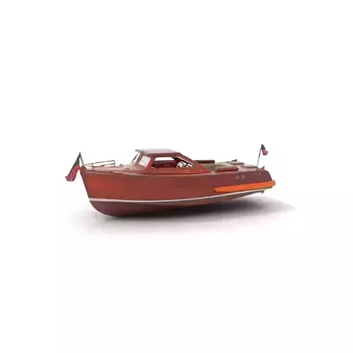 Classic Wooden Yacht model pack Low-poly 3D model