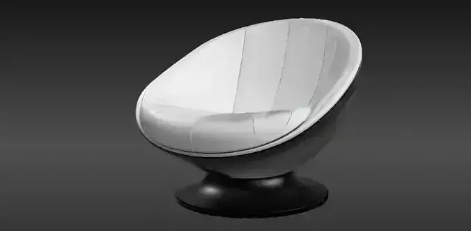 Futuristic Lounge Chair 3D Model Modern Sci-Fi Furniture