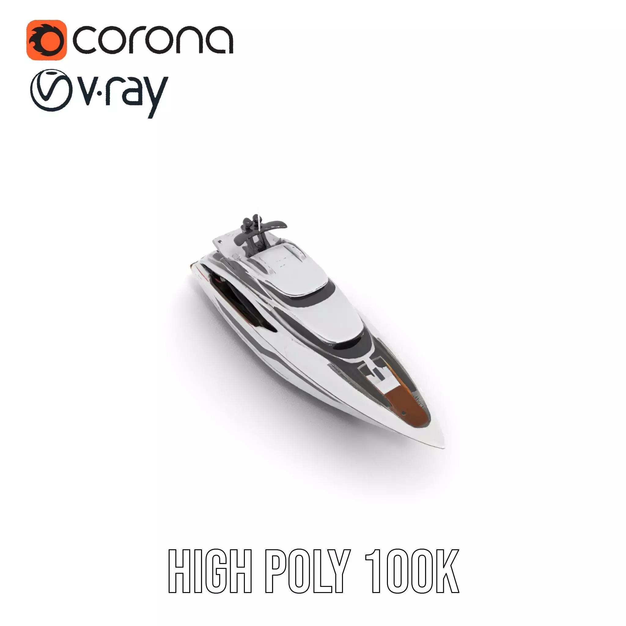 Sleek Yacht model pack Low-poly 3D model_27