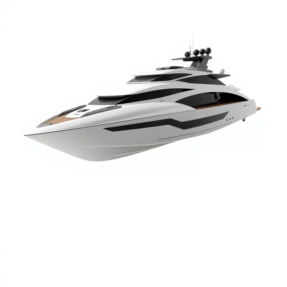 Sleek Yacht model pack Low-poly 3D model_3