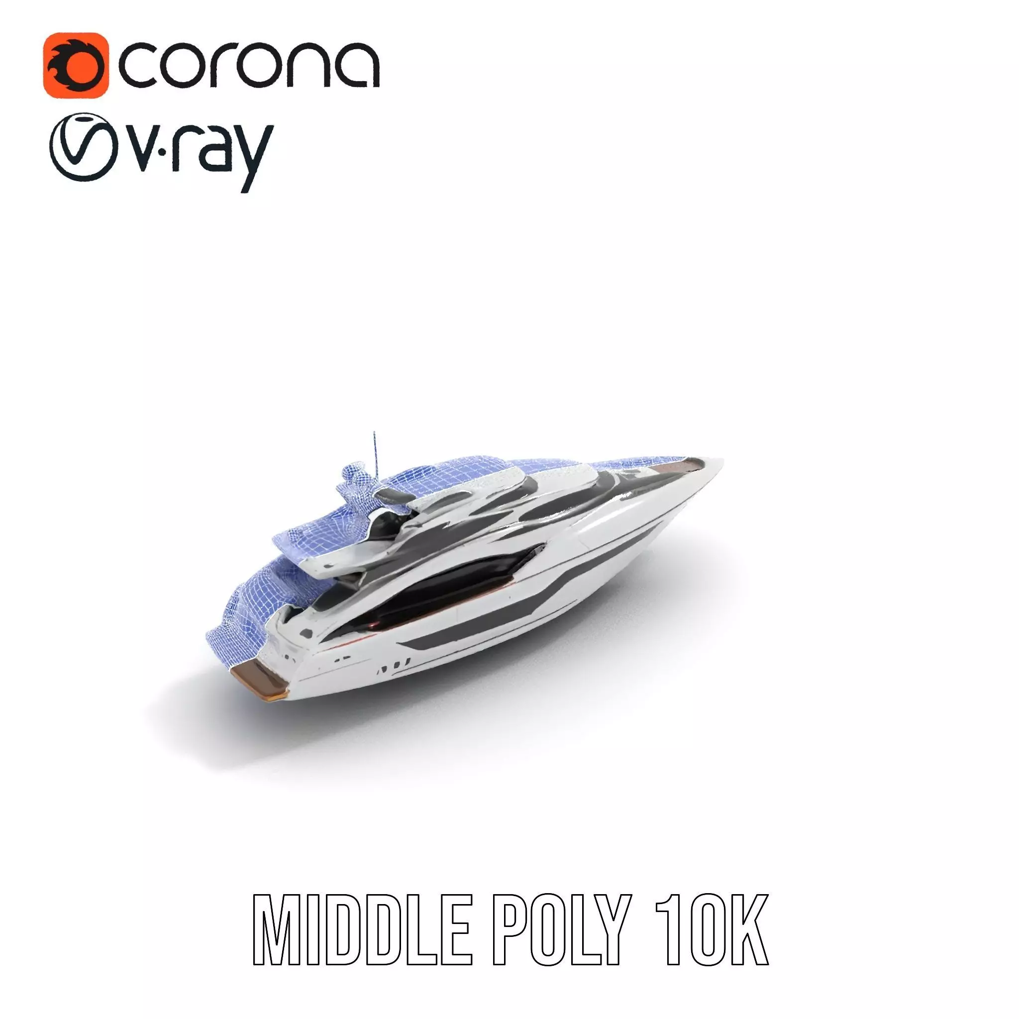 Sleek Yacht model pack Low-poly 3D model_12