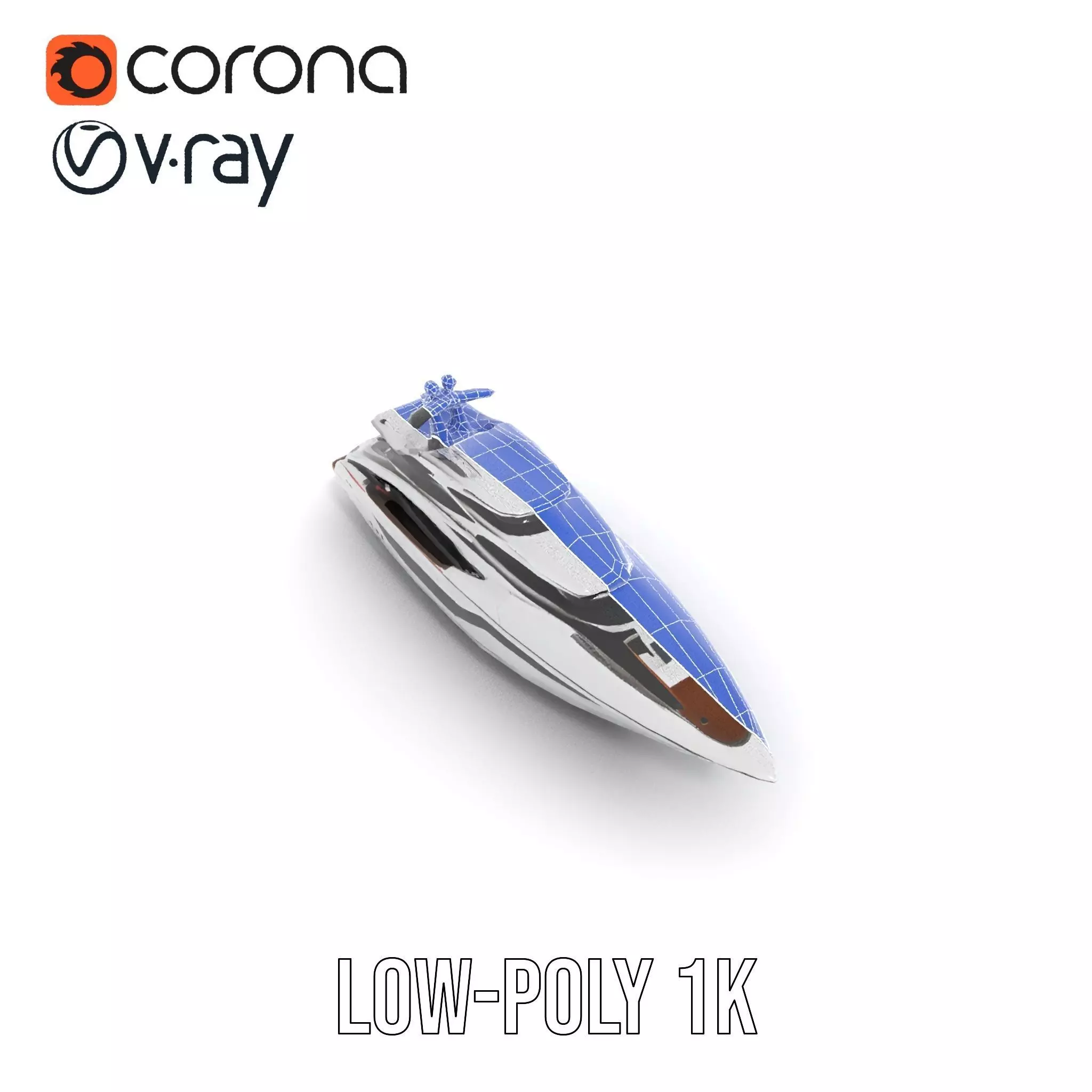 Sleek Yacht model pack Low-poly 3D model_26