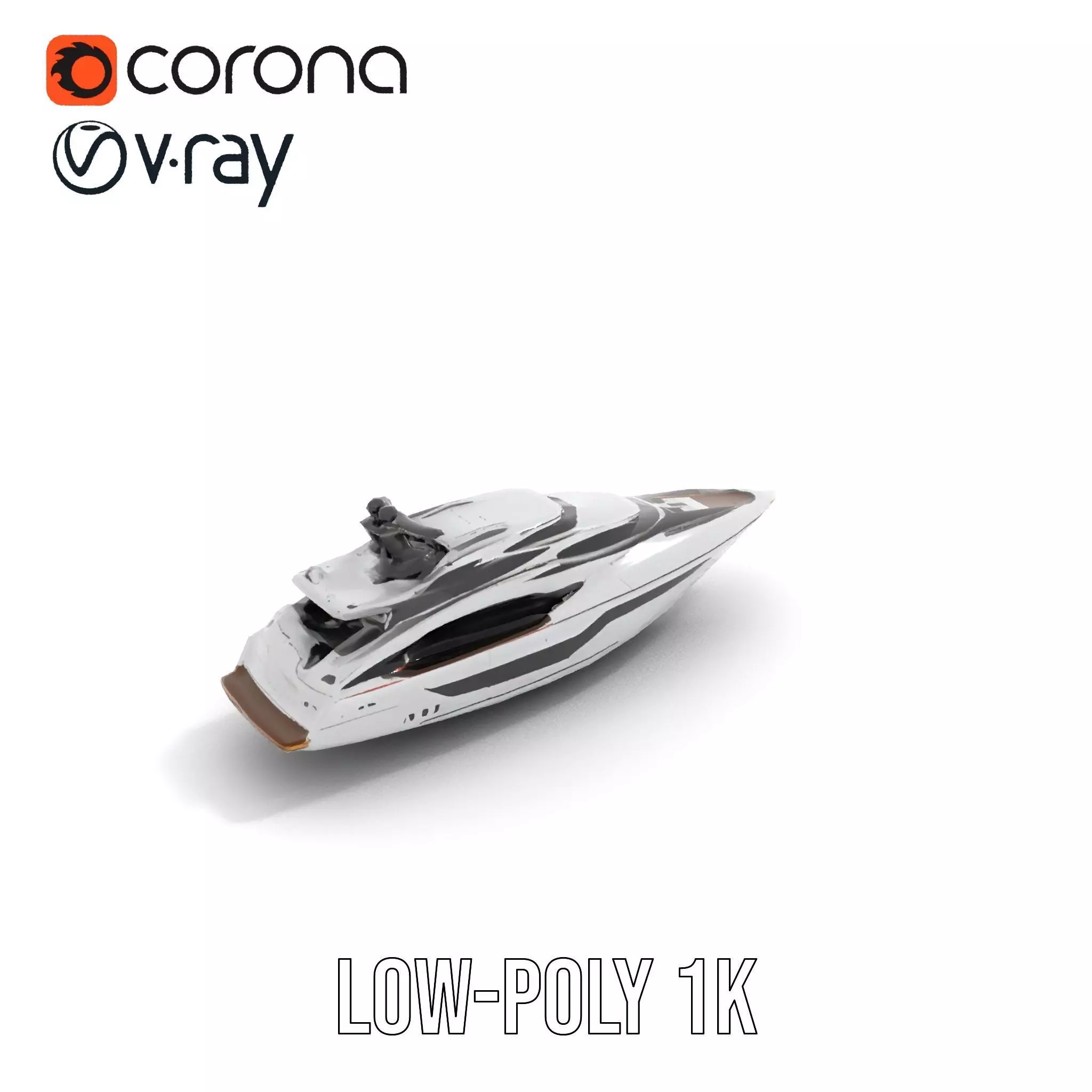 Sleek Yacht model pack Low-poly 3D model_15