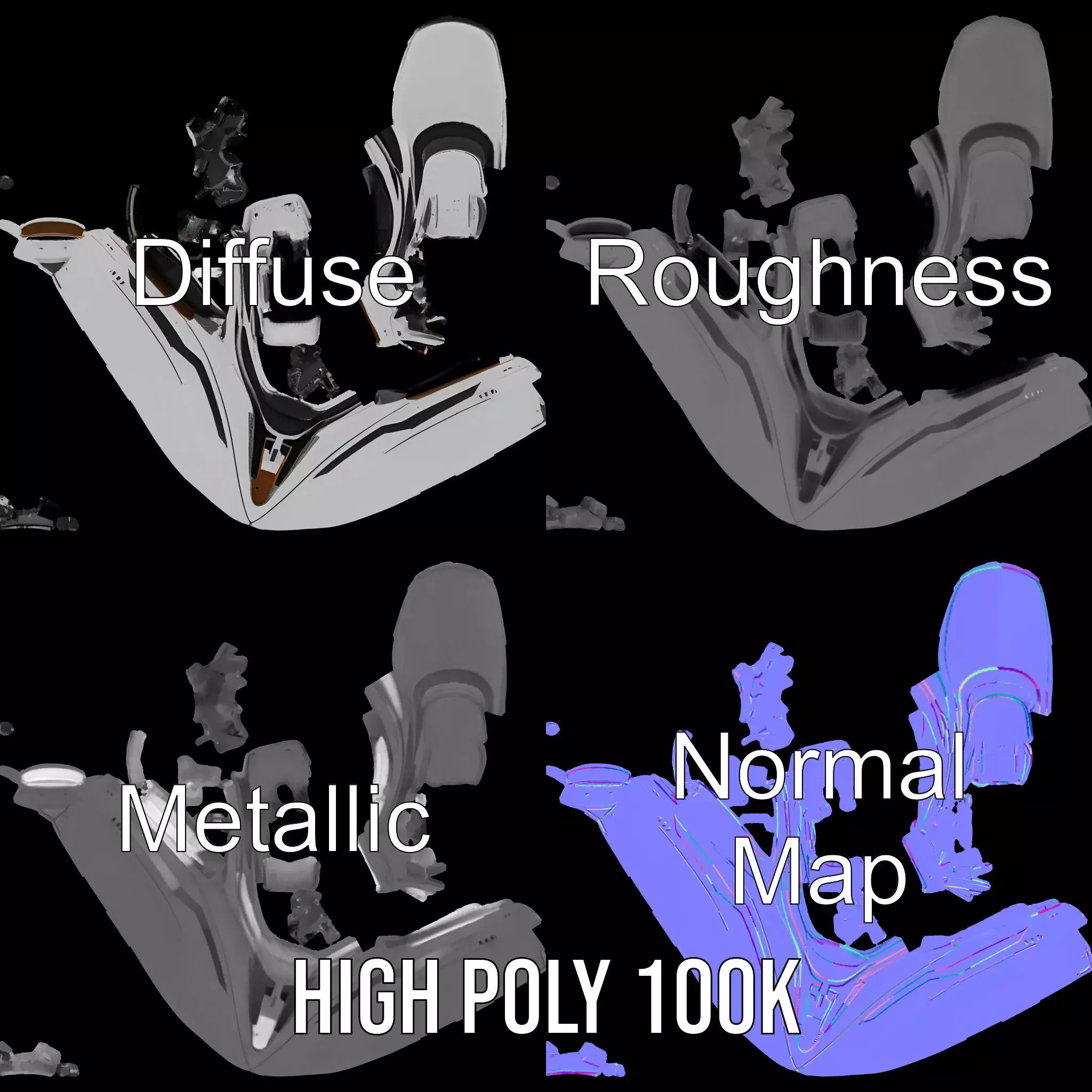 Sleek Yacht model pack Low-poly 3D model_4