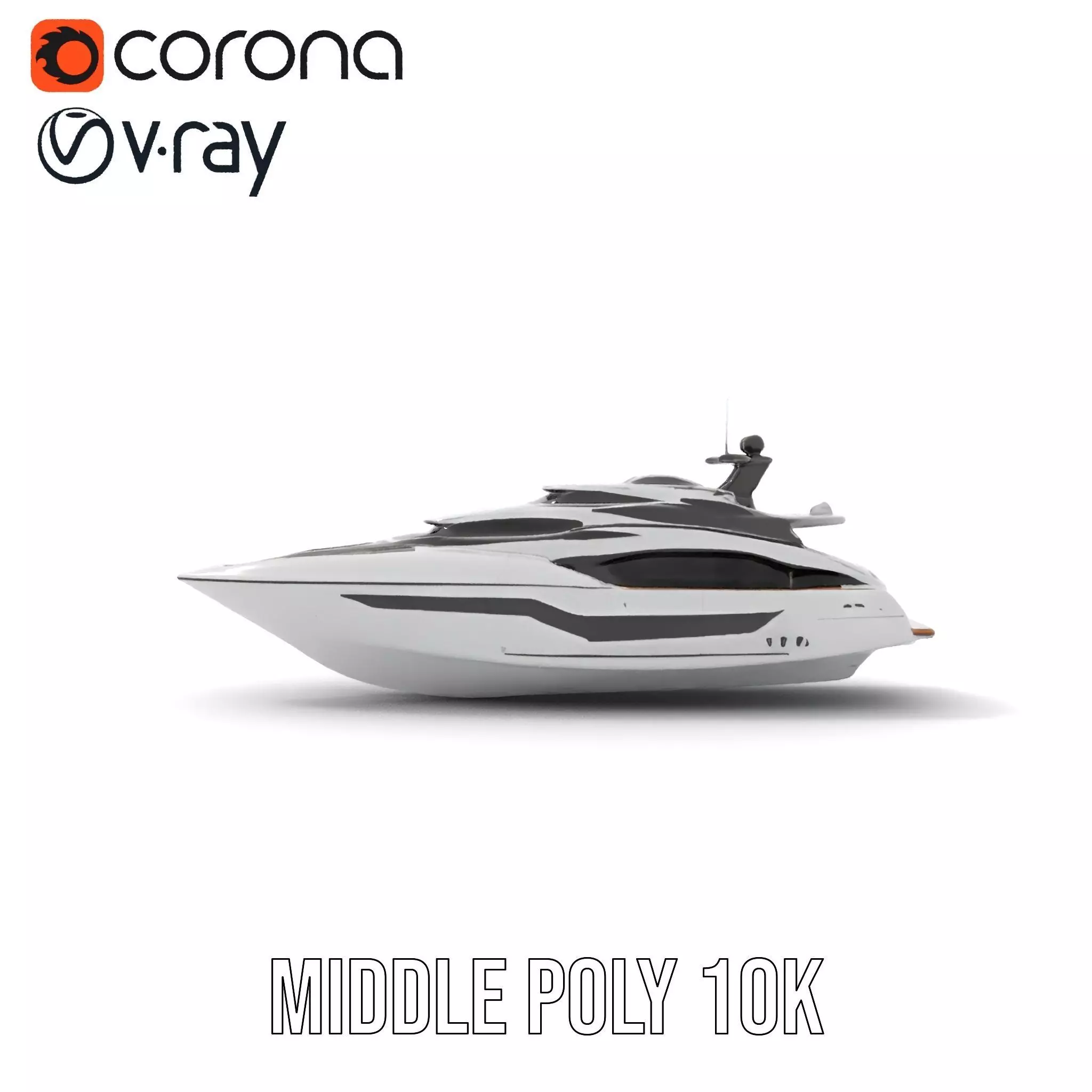 Sleek Yacht model pack Low-poly 3D model_23