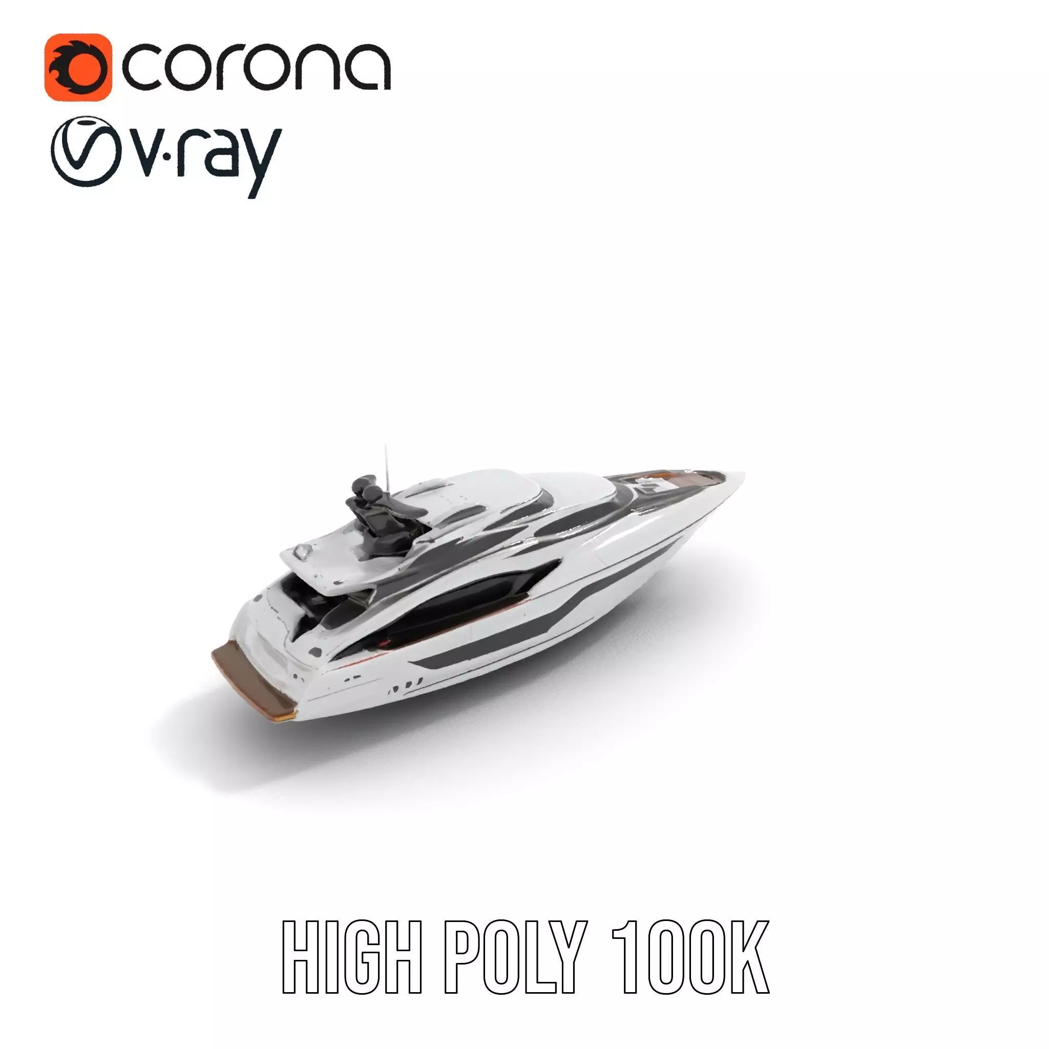Sleek Yacht model pack Low-poly 3D model_22