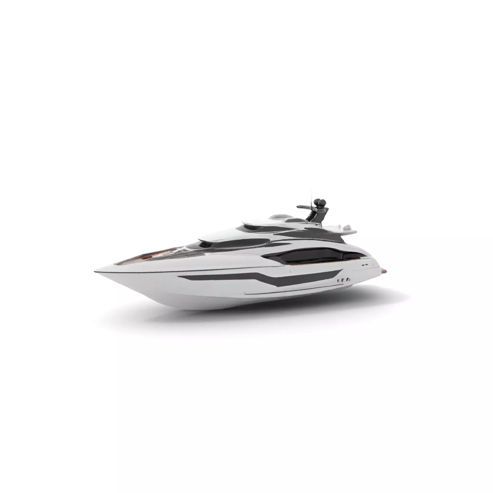 Sleek Yacht model pack Low-poly 3D model_0