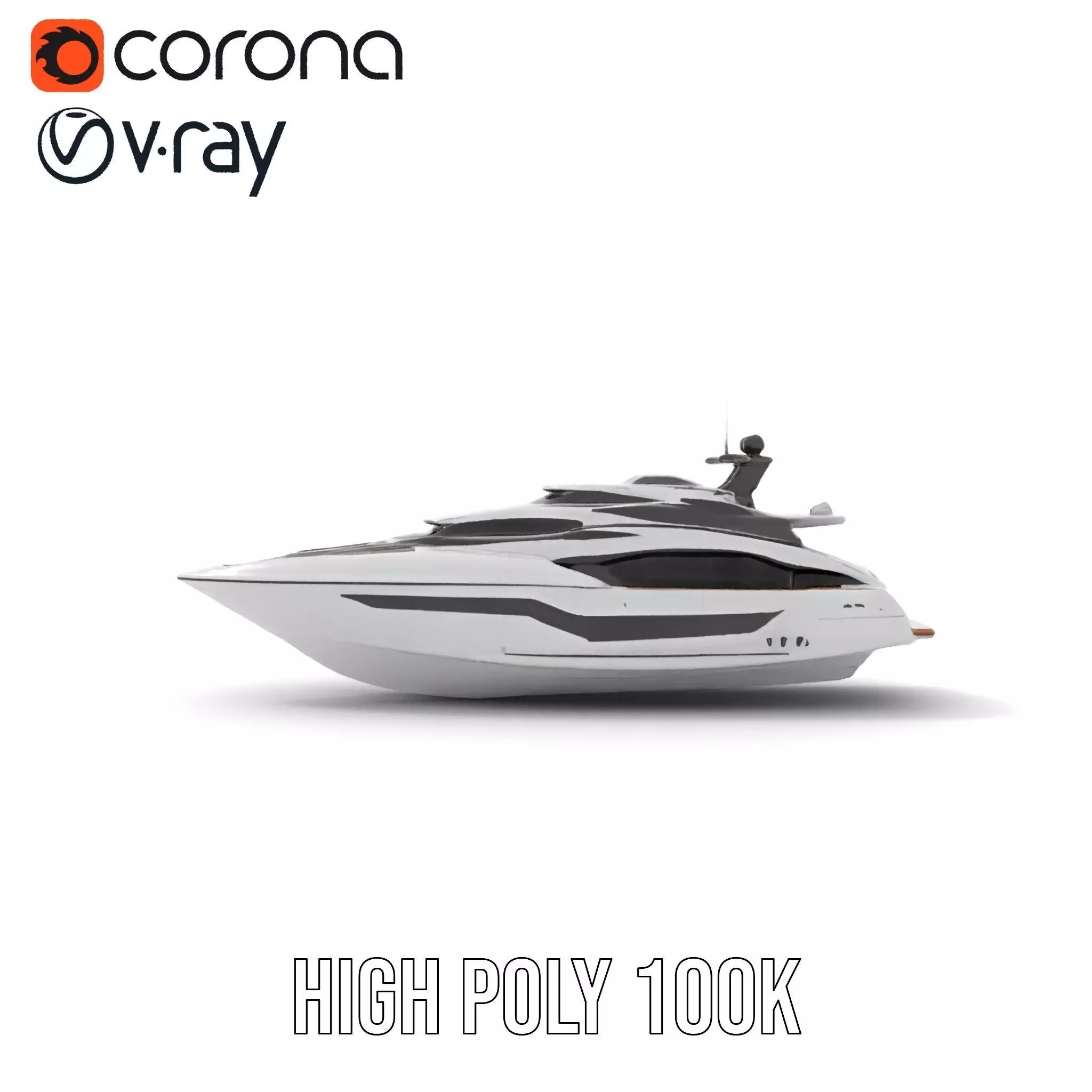 Sleek Yacht model pack Low-poly 3D model_30