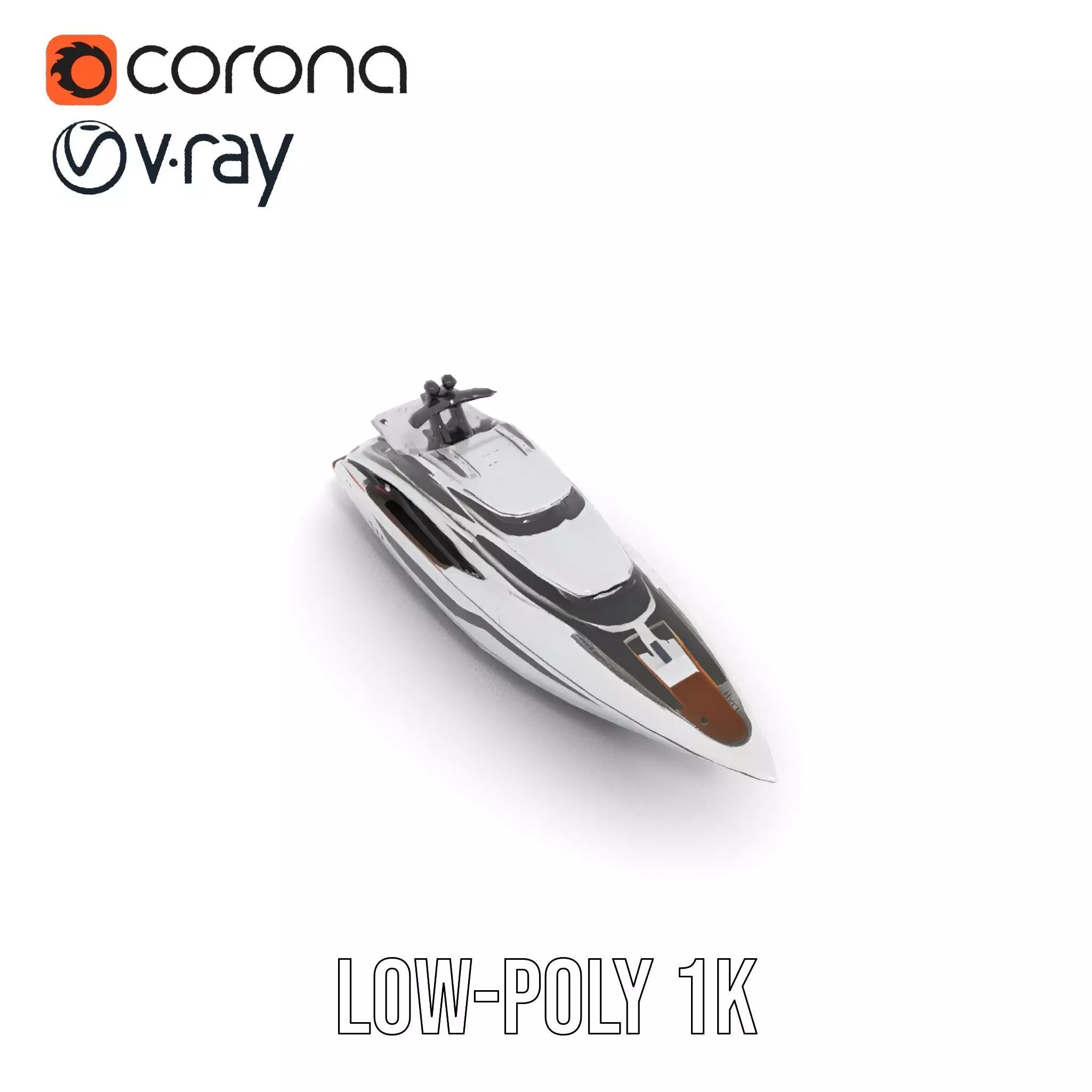Sleek Yacht model pack Low-poly 3D model_10
