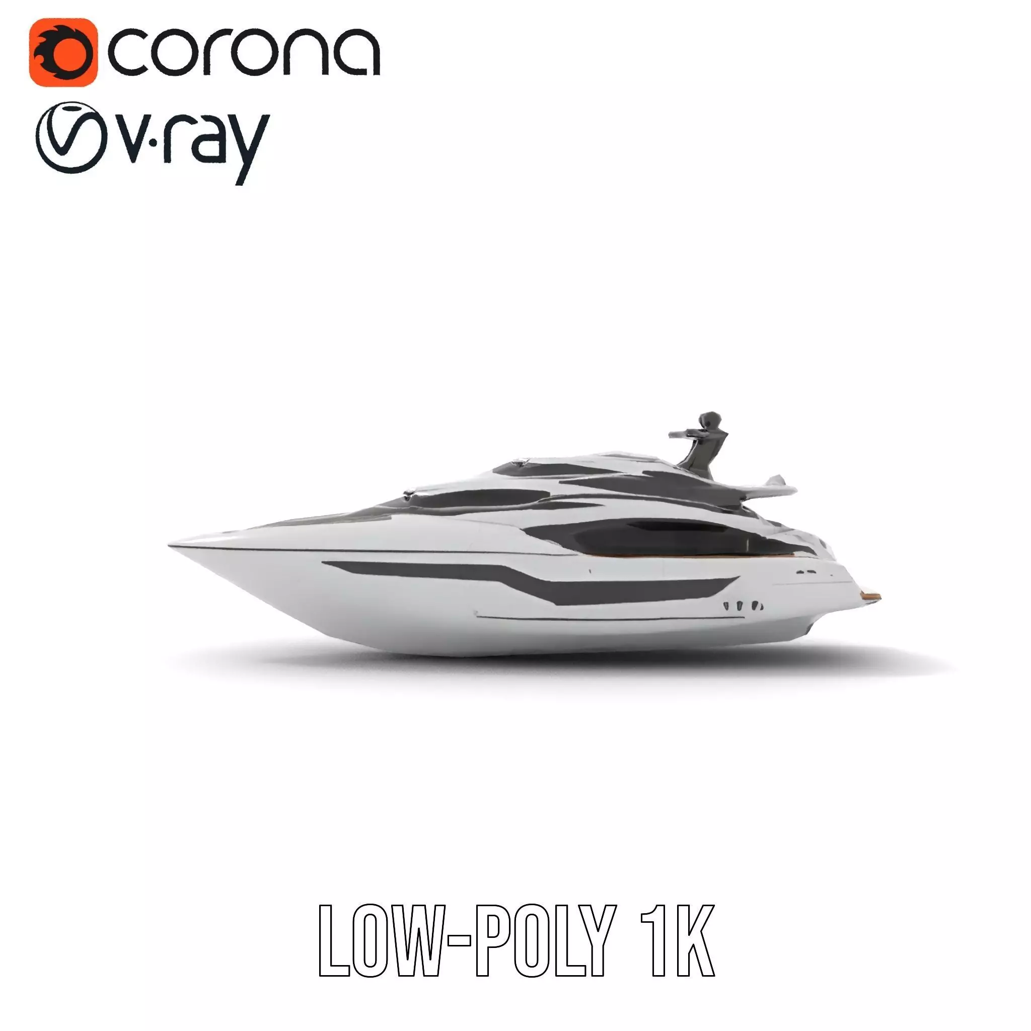 Sleek Yacht model pack Low-poly 3D model_18