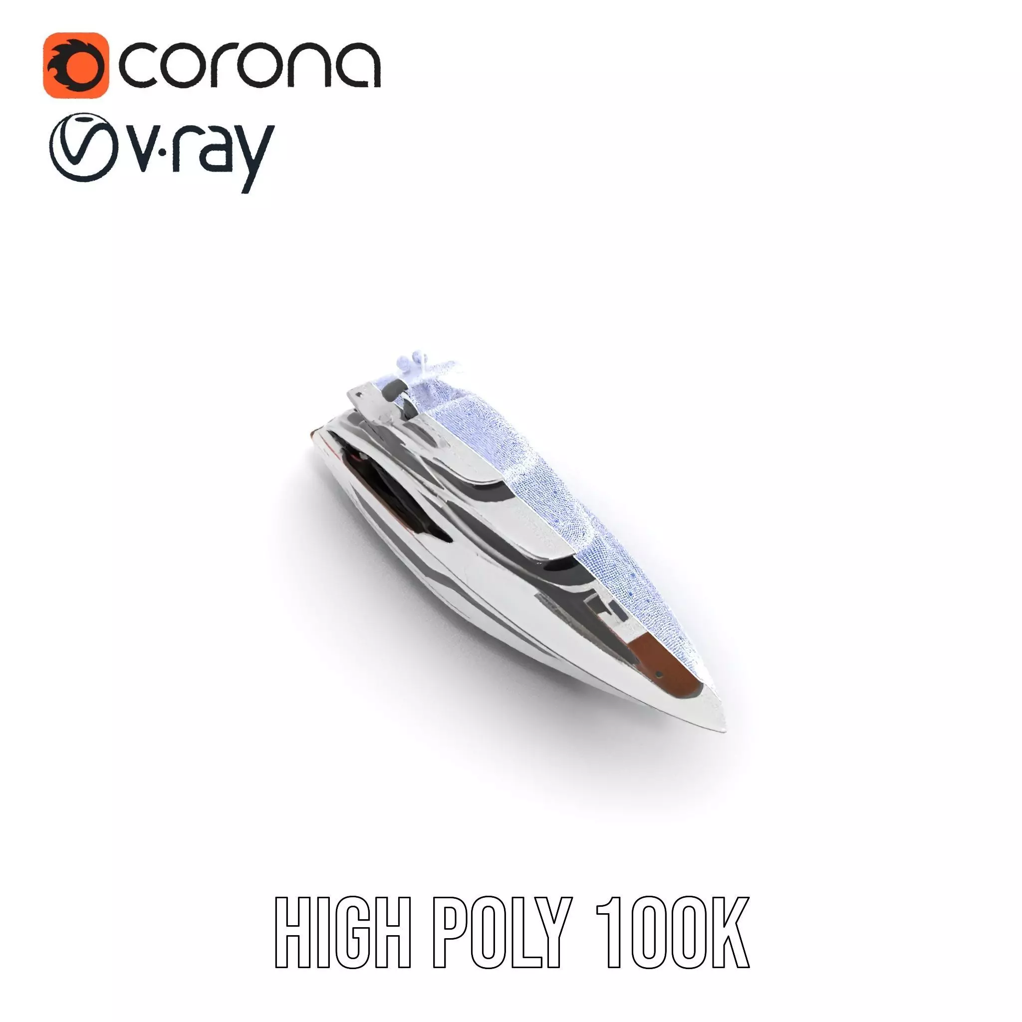 Sleek Yacht model pack Low-poly 3D model_33
