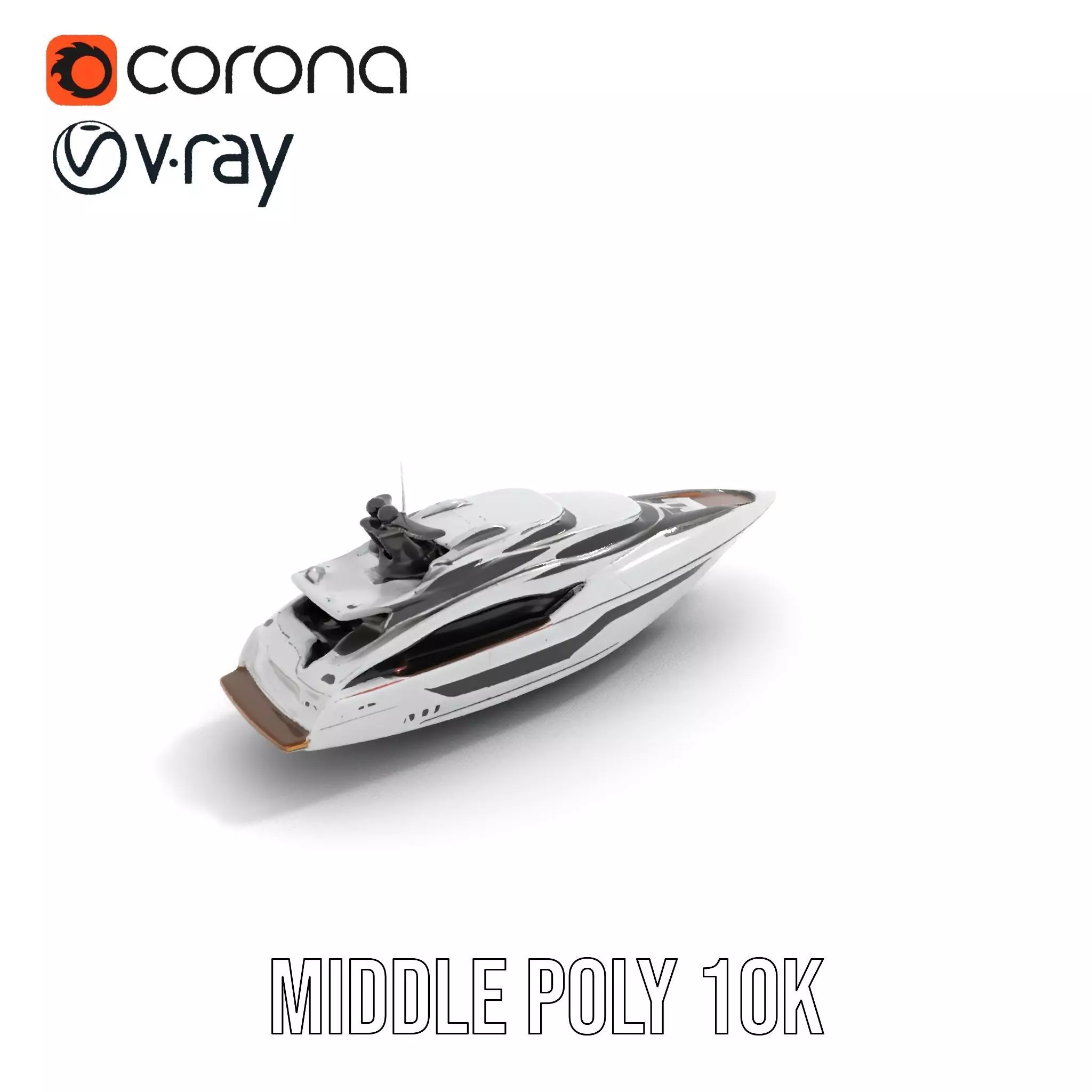 Sleek Yacht model pack Low-poly 3D model_6
