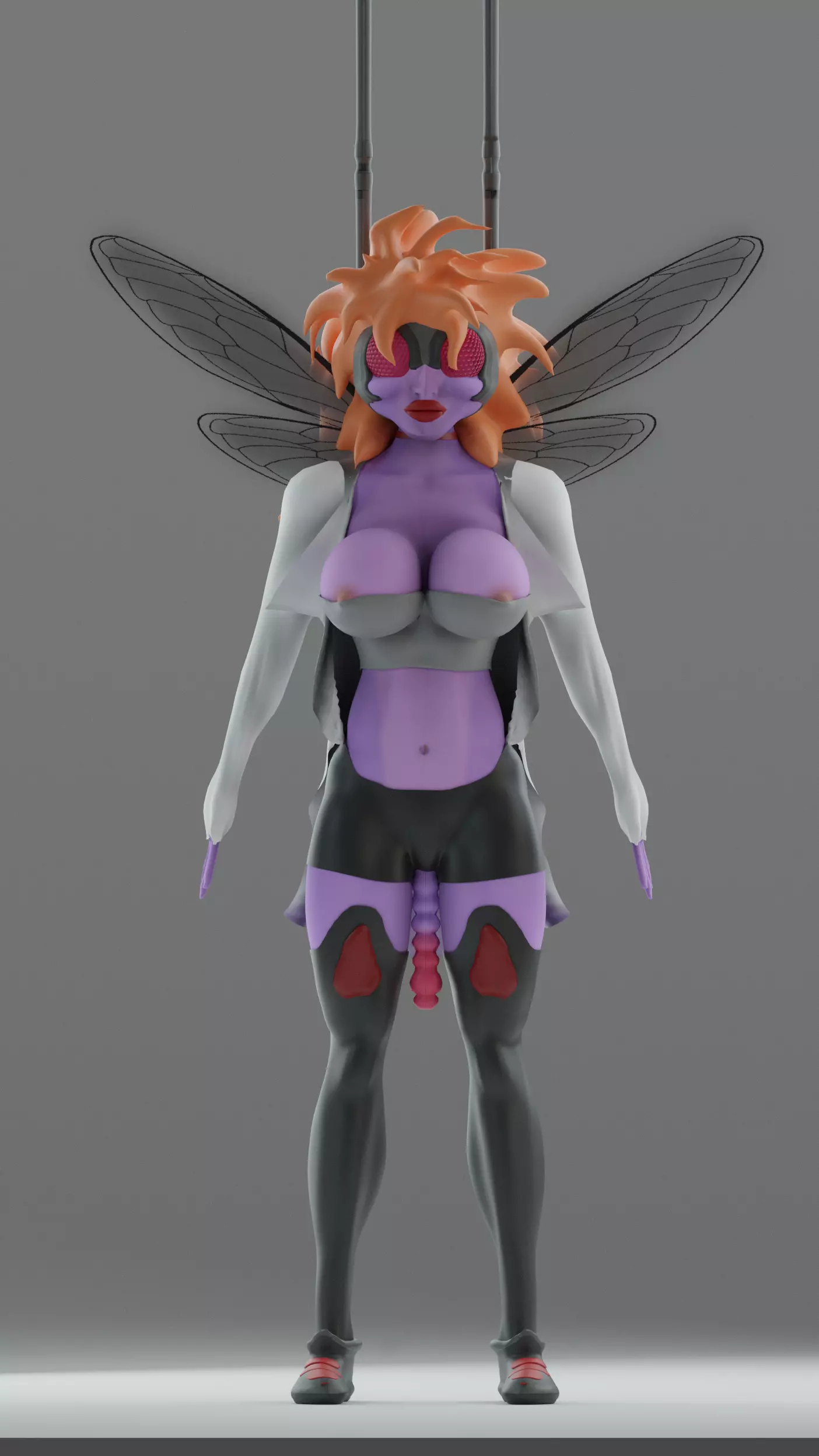 Female Baxter Stockman 3D model_1