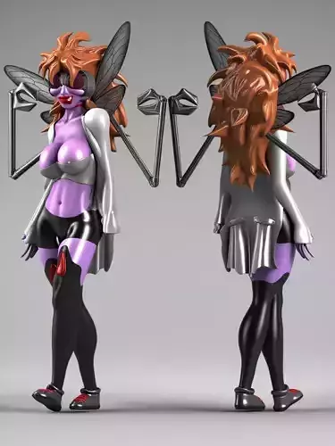 Female Baxter Stockman 3D model Female Baxter Stockman 3D model