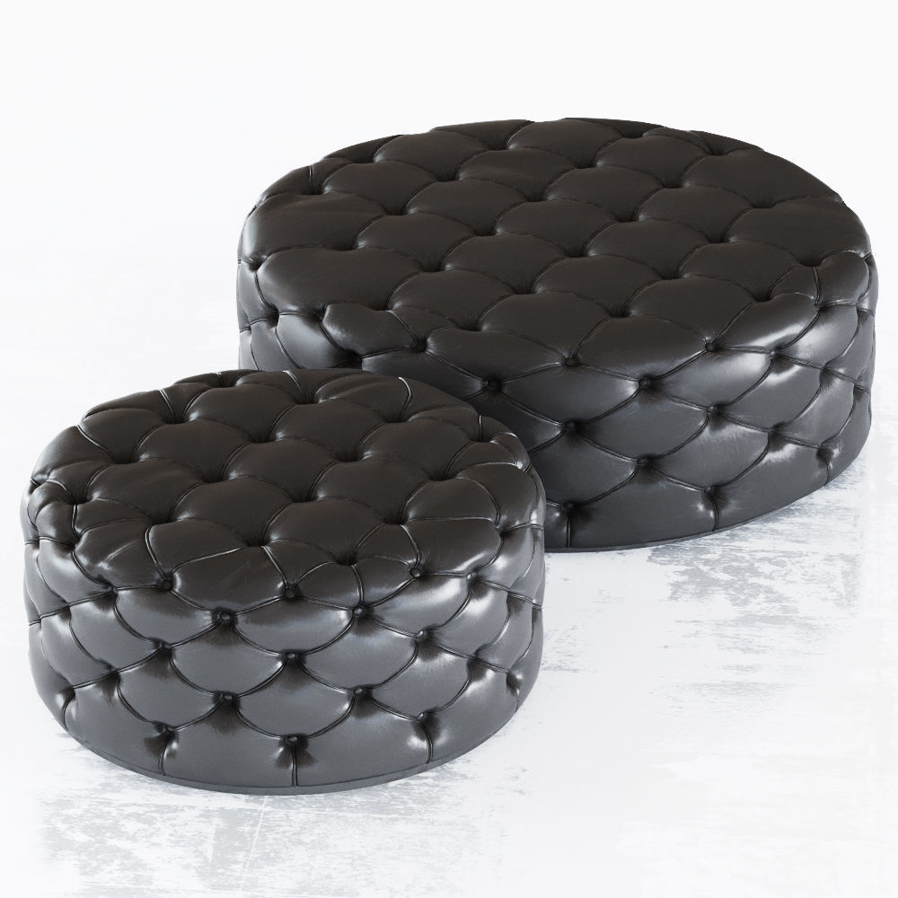 Round pouf 01 3D model_1