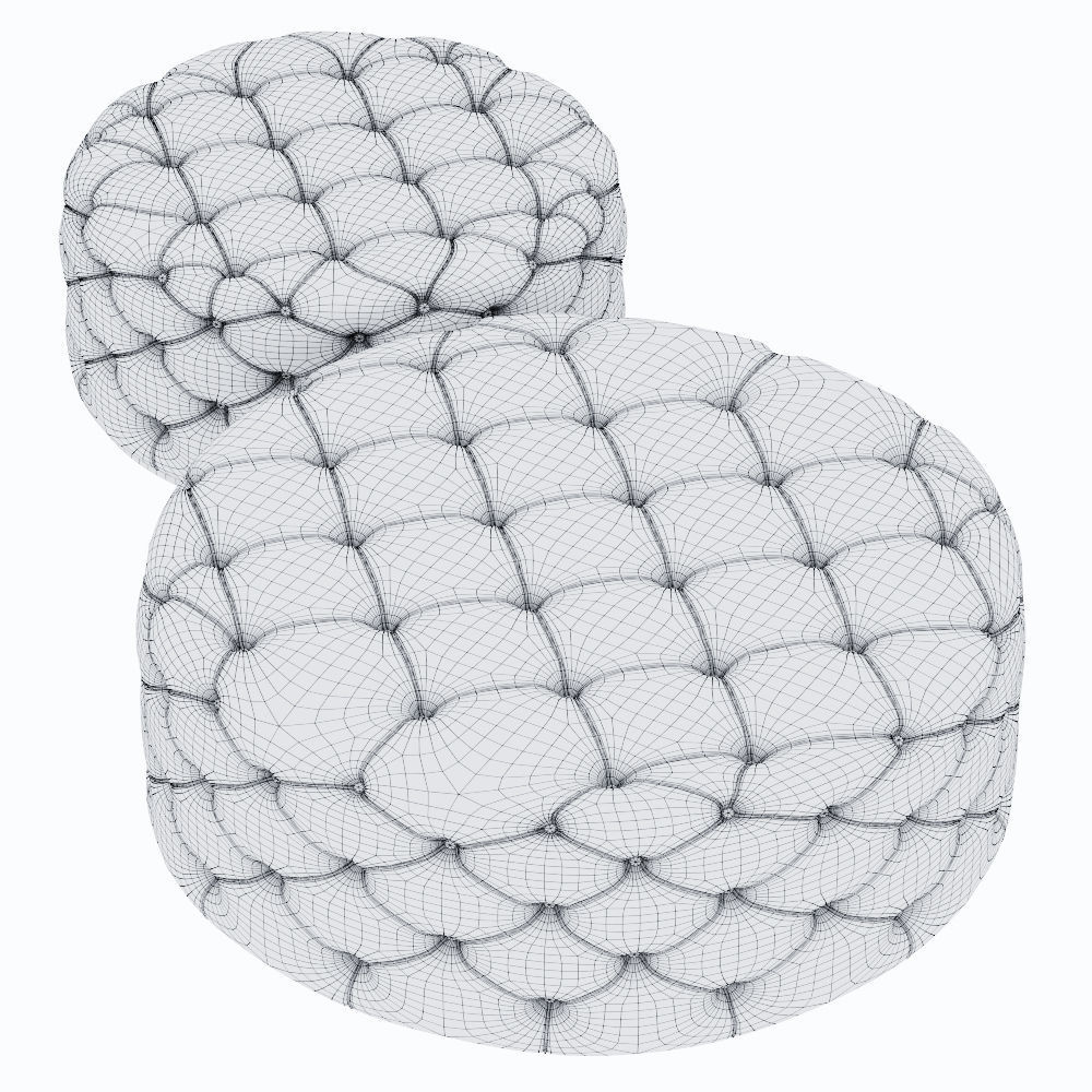 Round pouf 01 3D model_4