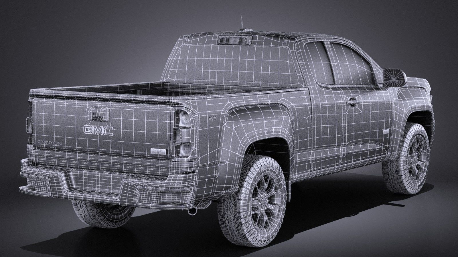 GMC Canyon 2015 VRAY 3D model_15